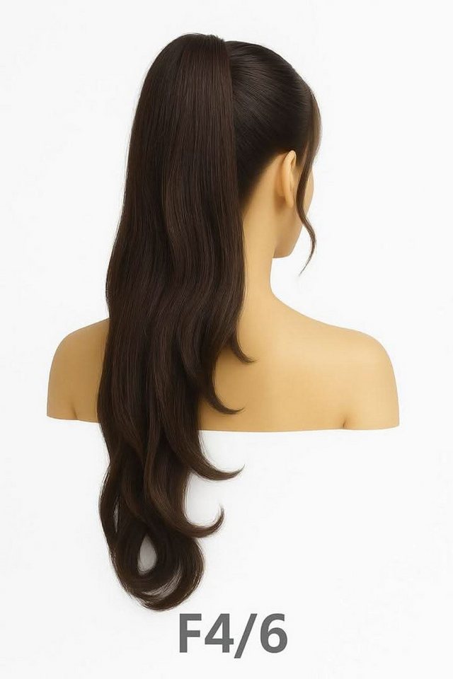 NOGI Kunsthaar-Extension NOGI Stain Elegance, Synthetik-Ponytail, 60 cm glatt für Volumen und elegante Verlängerung