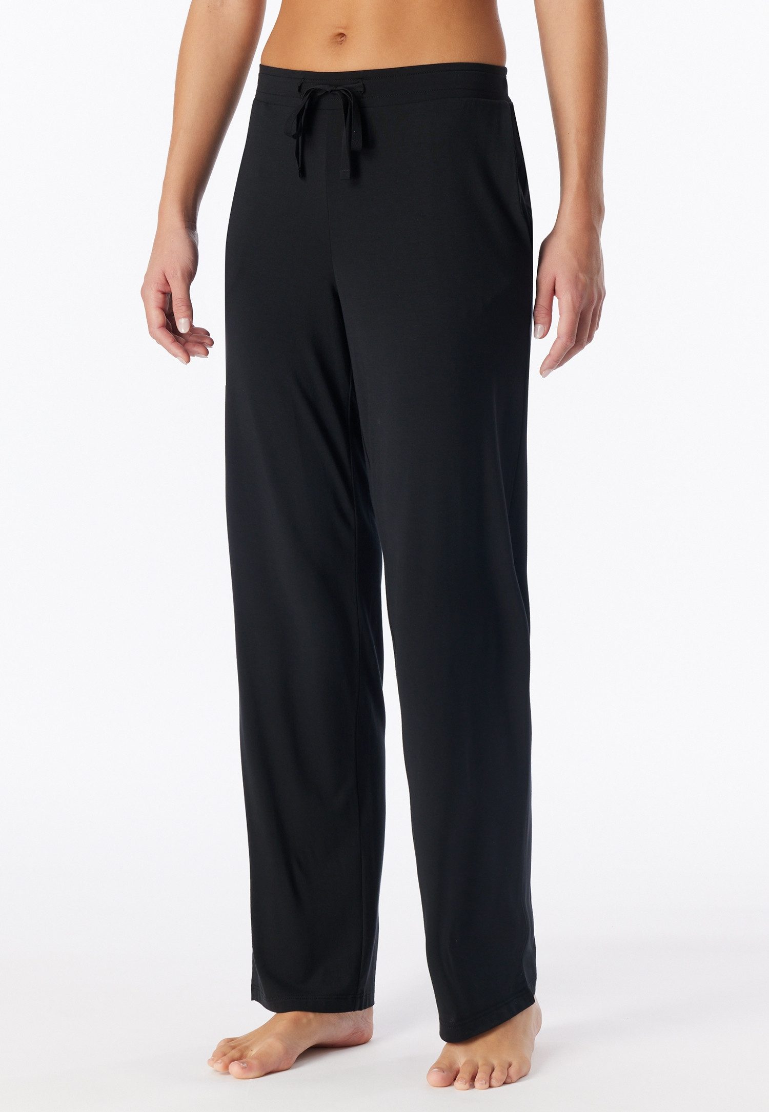 Schiesser Pyjamahose Mix + Relax Single-Jersey-Qualität, Gummizug, Bindeband