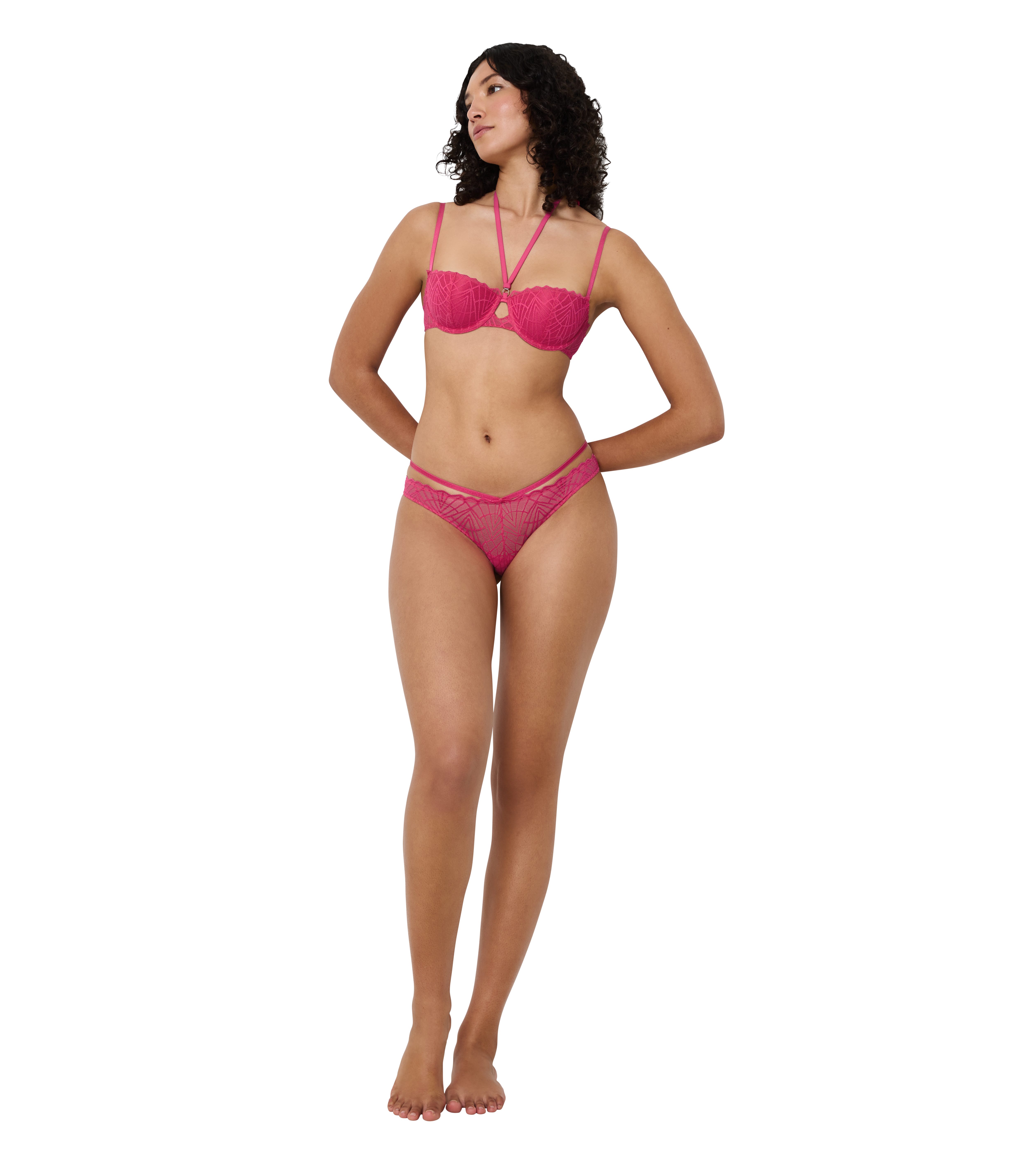 Triumph String That Night In Vegas Spitz, mit Mesh-Rückseite, Bänderdetails, elegante Passform