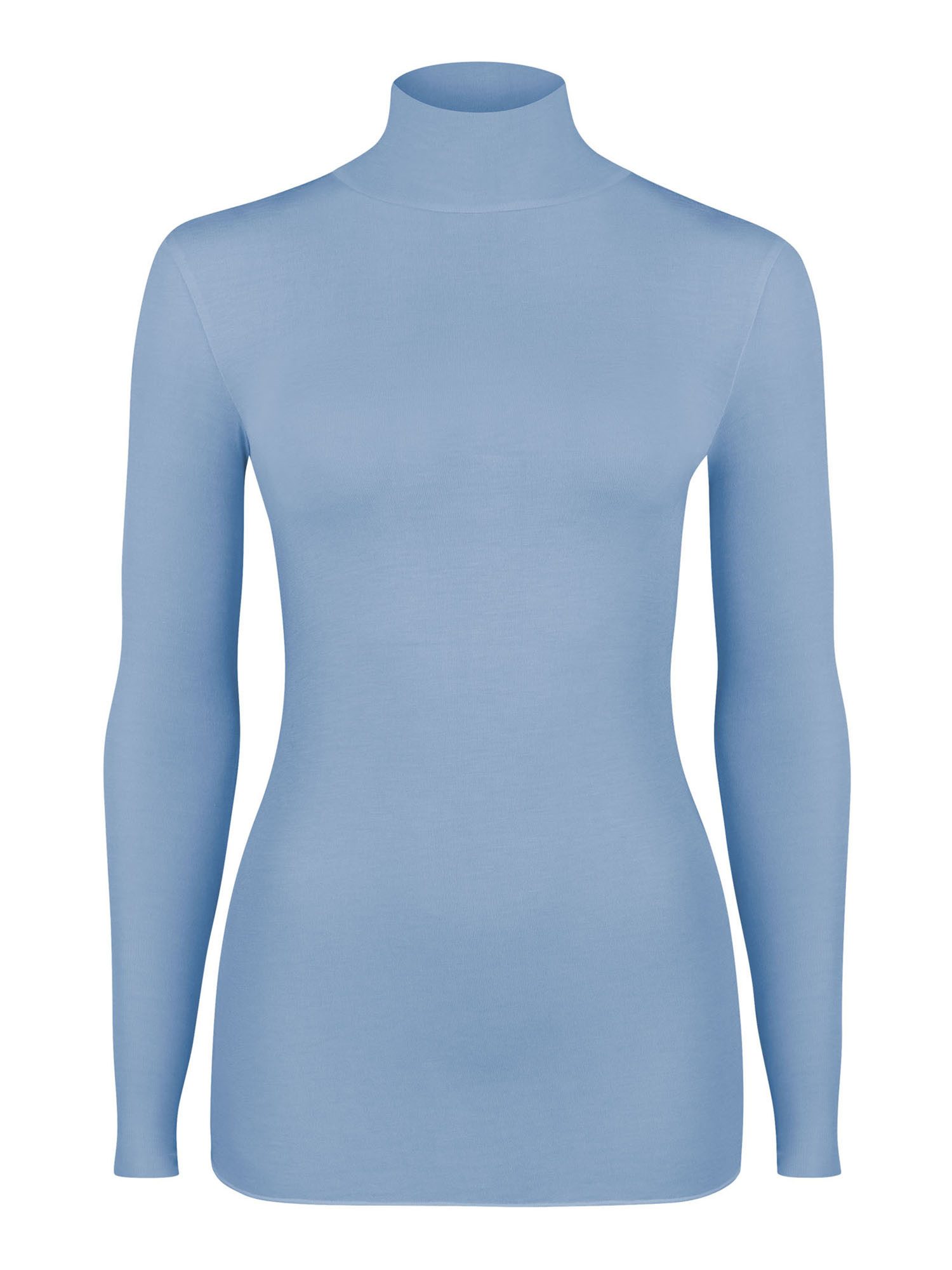 Longsleeve Langarmshirt Highneck mit Kaschmir
