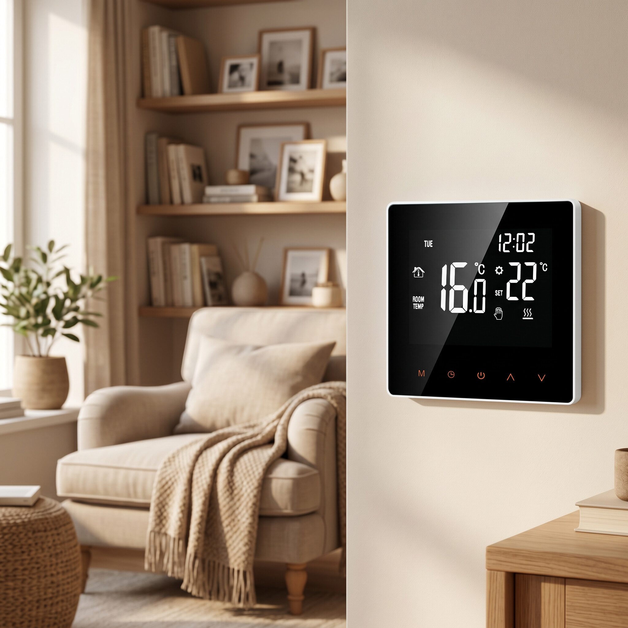 GARRYFIZH Raumthermostat Raumthermostat Raumtemperaturregler Raumthermostat Digital, Programmierbar Funktionen LCD-Display