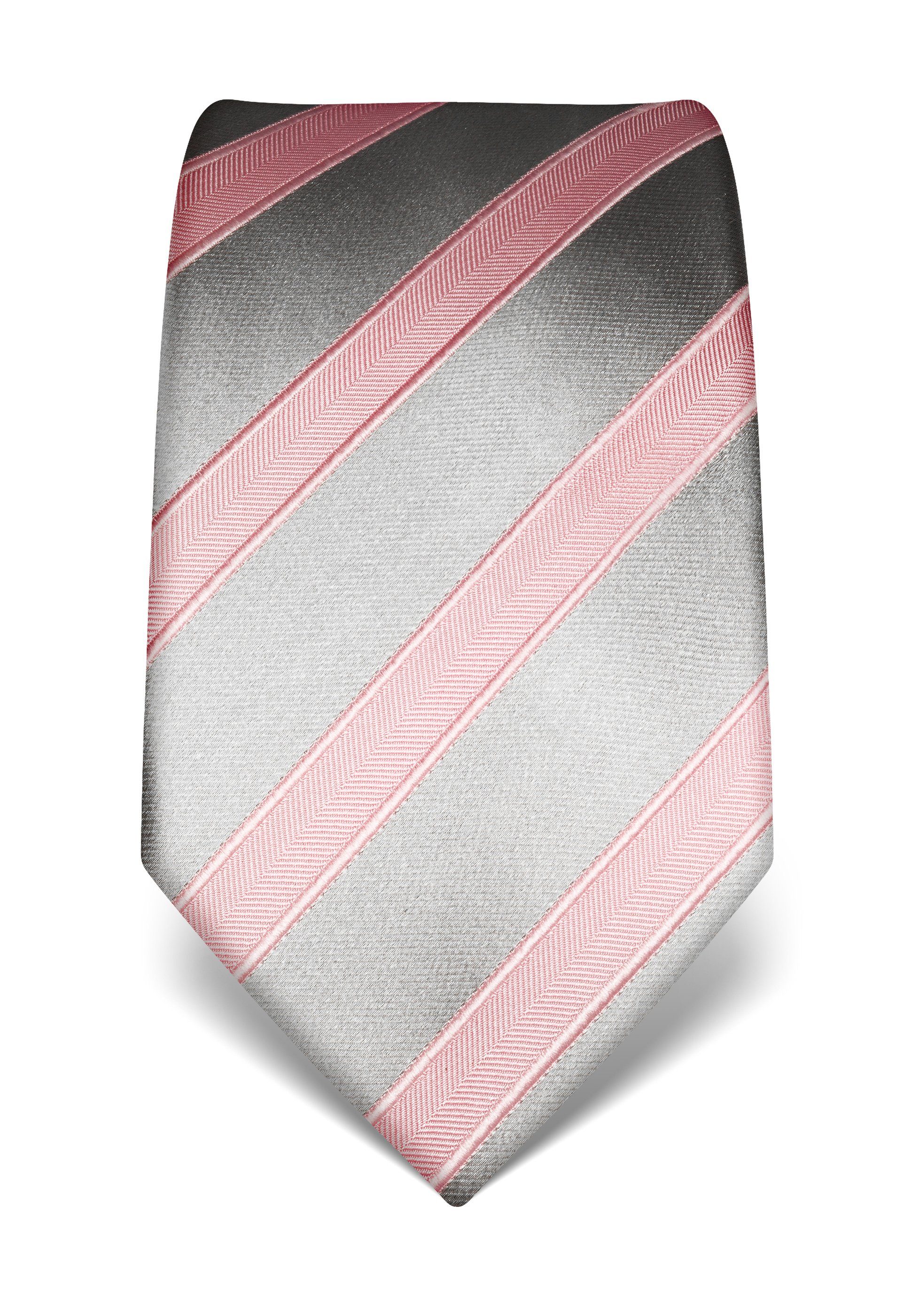 Vincenzo Boretti Krawatte gestreift rosa