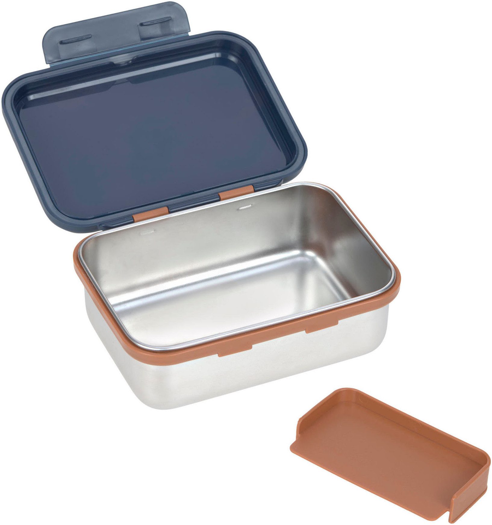 LÄSSIG Lunchbox Little Gang, Smile navy, Edelstahl, Polyprophylen (PP), Silikon, (1-tlg)