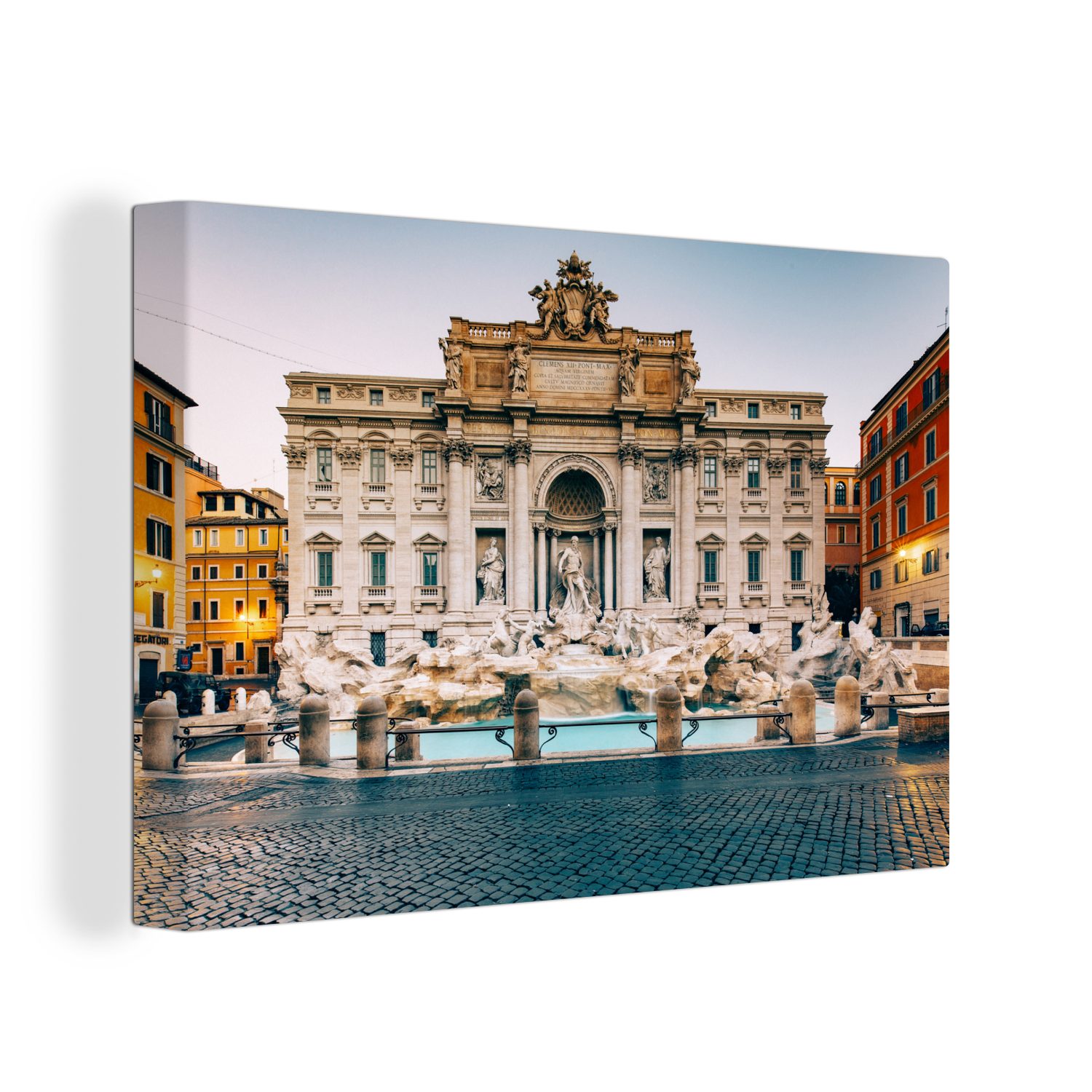 OneMillionCanvasses® Leinwandbild Springbrunnen - Italien - Rom, (1 St), Wandbild Leinwandbilder, Aufhängefertig, Wanddeko, 30x20 cm