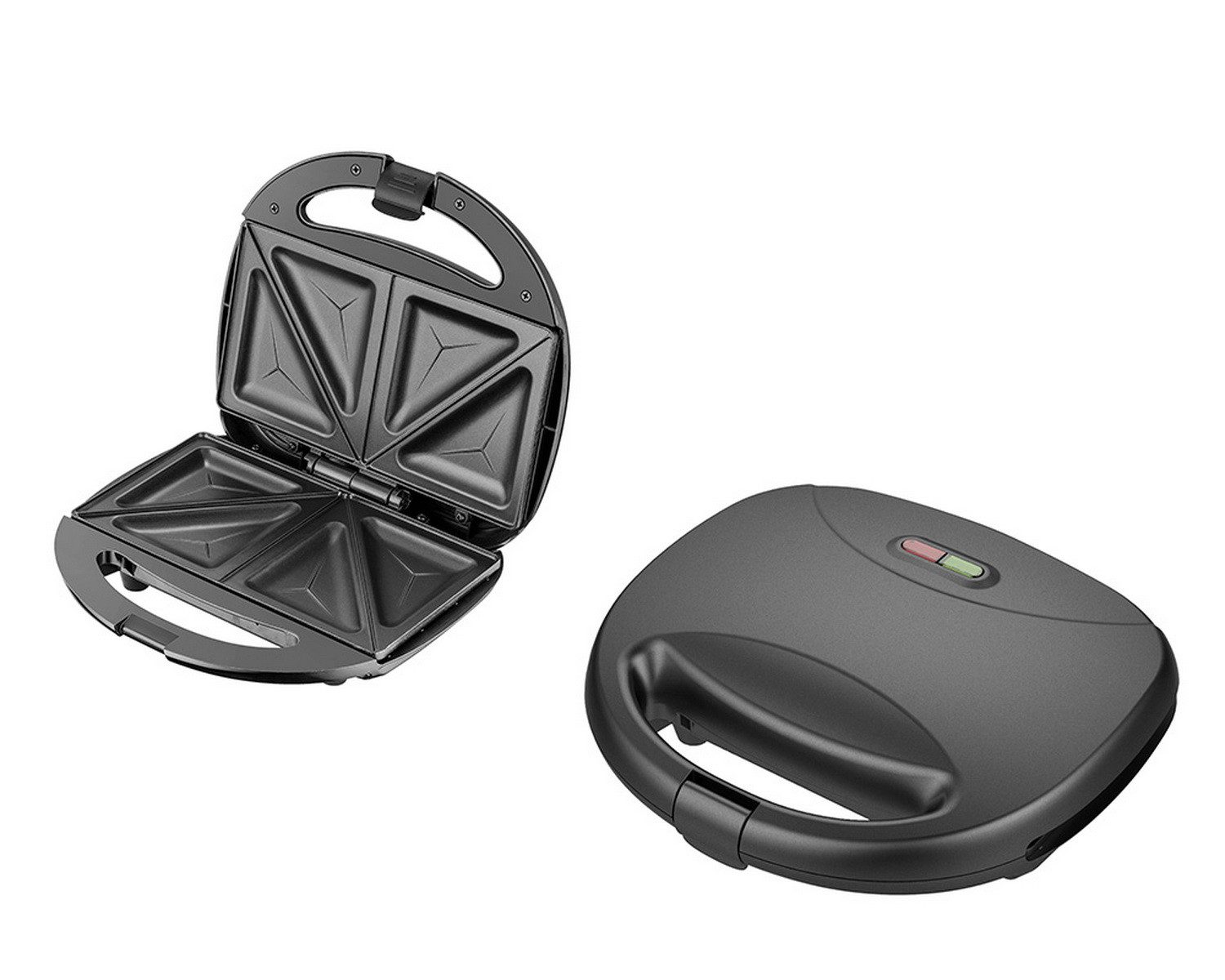 Michelino Sandwichmaker Sandwich-Toaster Toastautomat für Sandwiches Sandwichautomat, 750 W, antihaftbeschichtete Backplatten