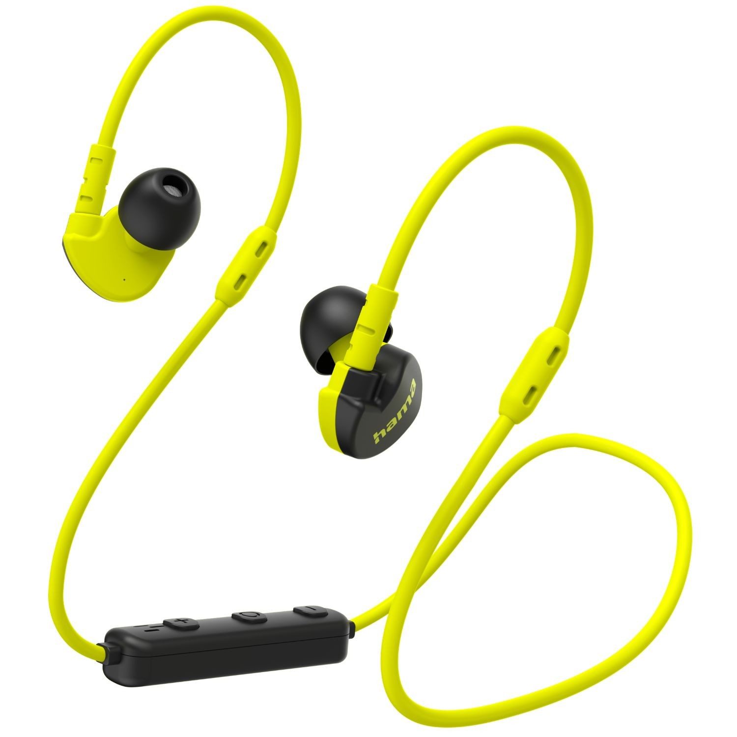 Hama Sport BT Kopfhörer Bluetooth Headset Ohrbügel Smartphone-Headset (Anruffunktion, Bluetooth, Mikrofon, Wiedergabe-Steuerung, Bluetooth 5.3, Ohrbügel Schweißfest Anruf-Funktionen Wiedergabe-Steuerung Mikrofon)