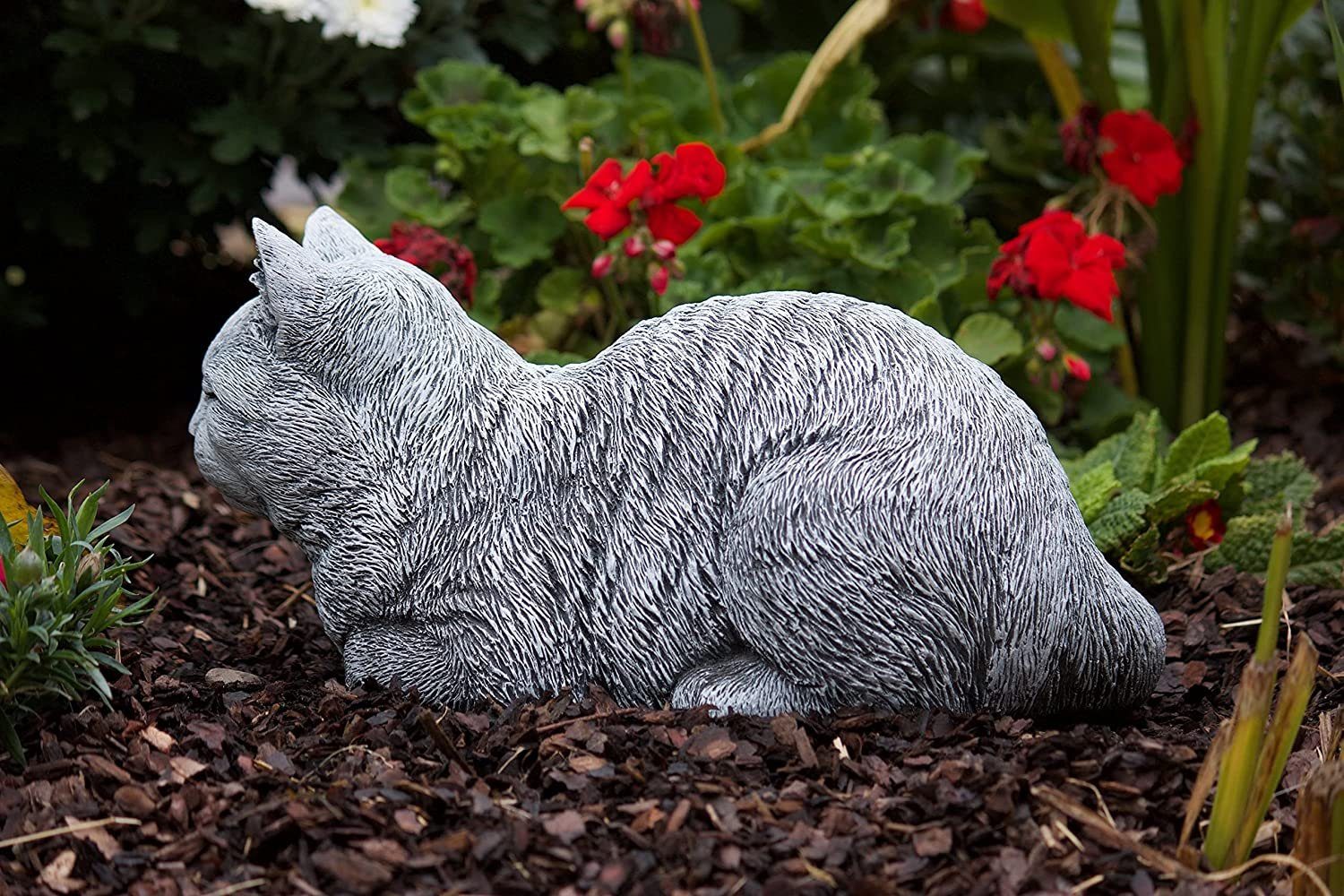 Stone and Style Gartenfigur Frostfeste Steinfigur Katze Träumerle – Bild 4 von 5