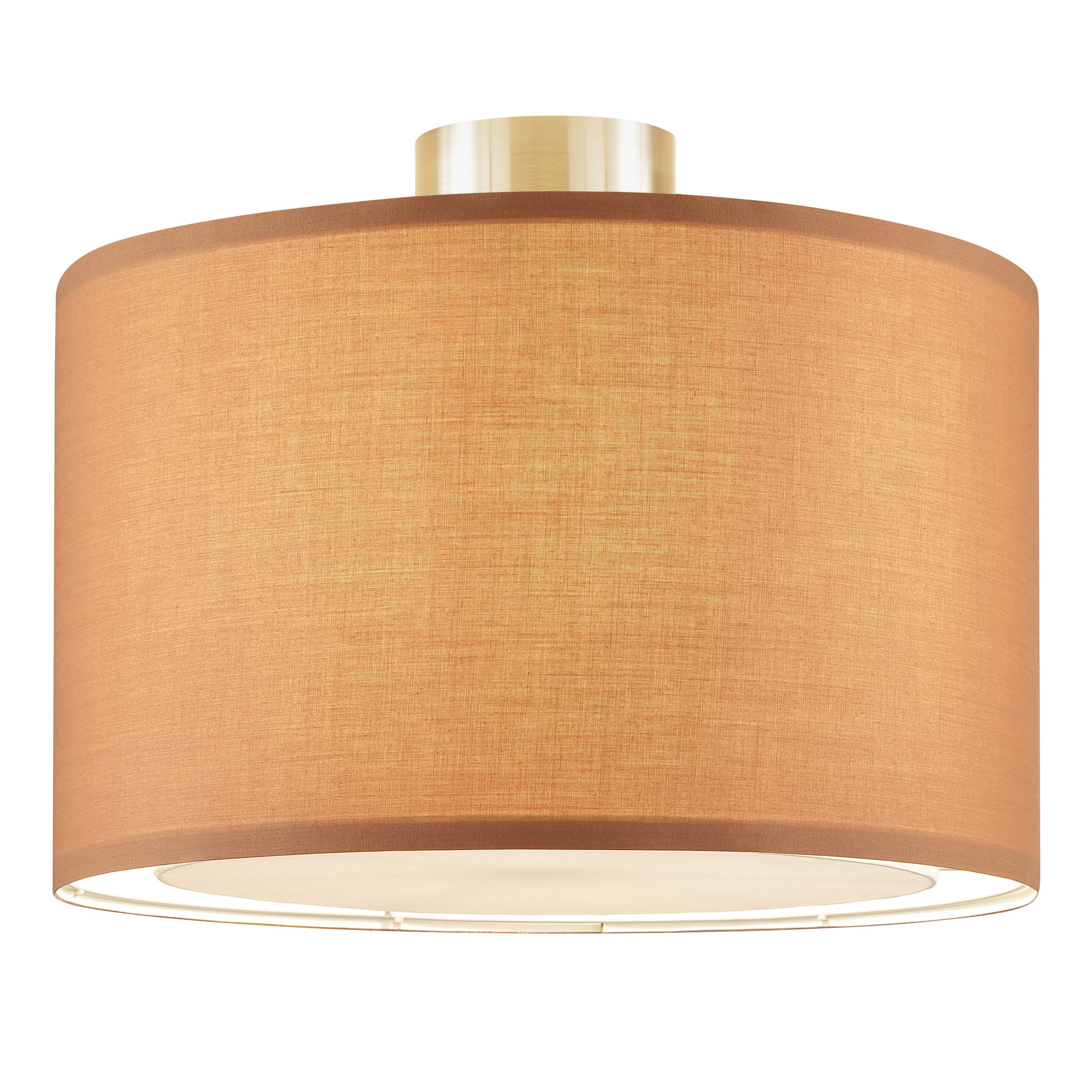 OTTO home Deckenleuchte Stellan, ohne Leuchtmittel, Deckenlampe mit Stoff - Schirm, Ø 40 cm, Höhe 32 cm