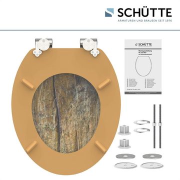 Schütte WC-Sitz Solid Wood, mit Absenkautomatik und Holzkern, MDF