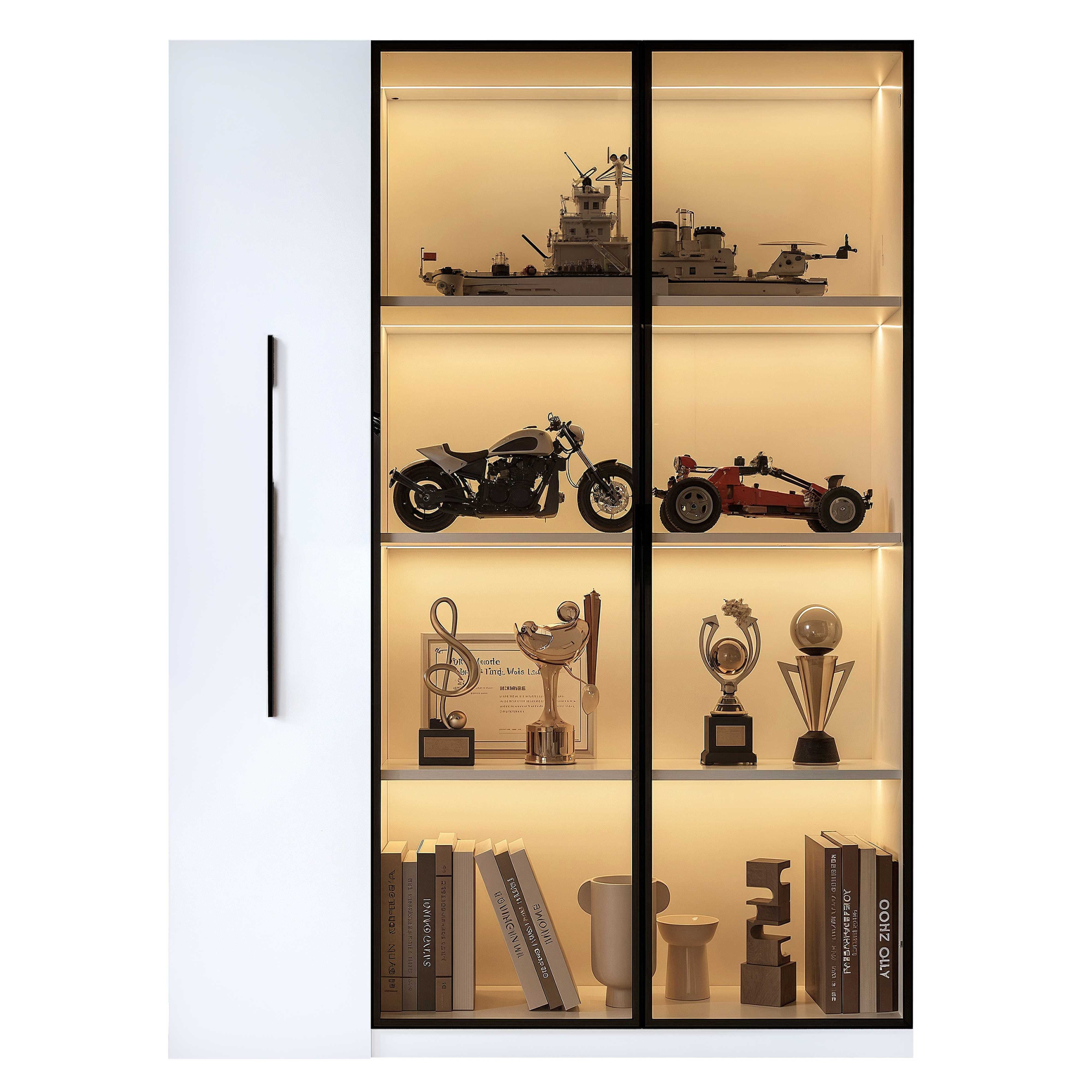 BlingBin Stauraumvitrine Multifunktionsschrank Glasvitrine (1-St., Bücherre günstig online kaufen