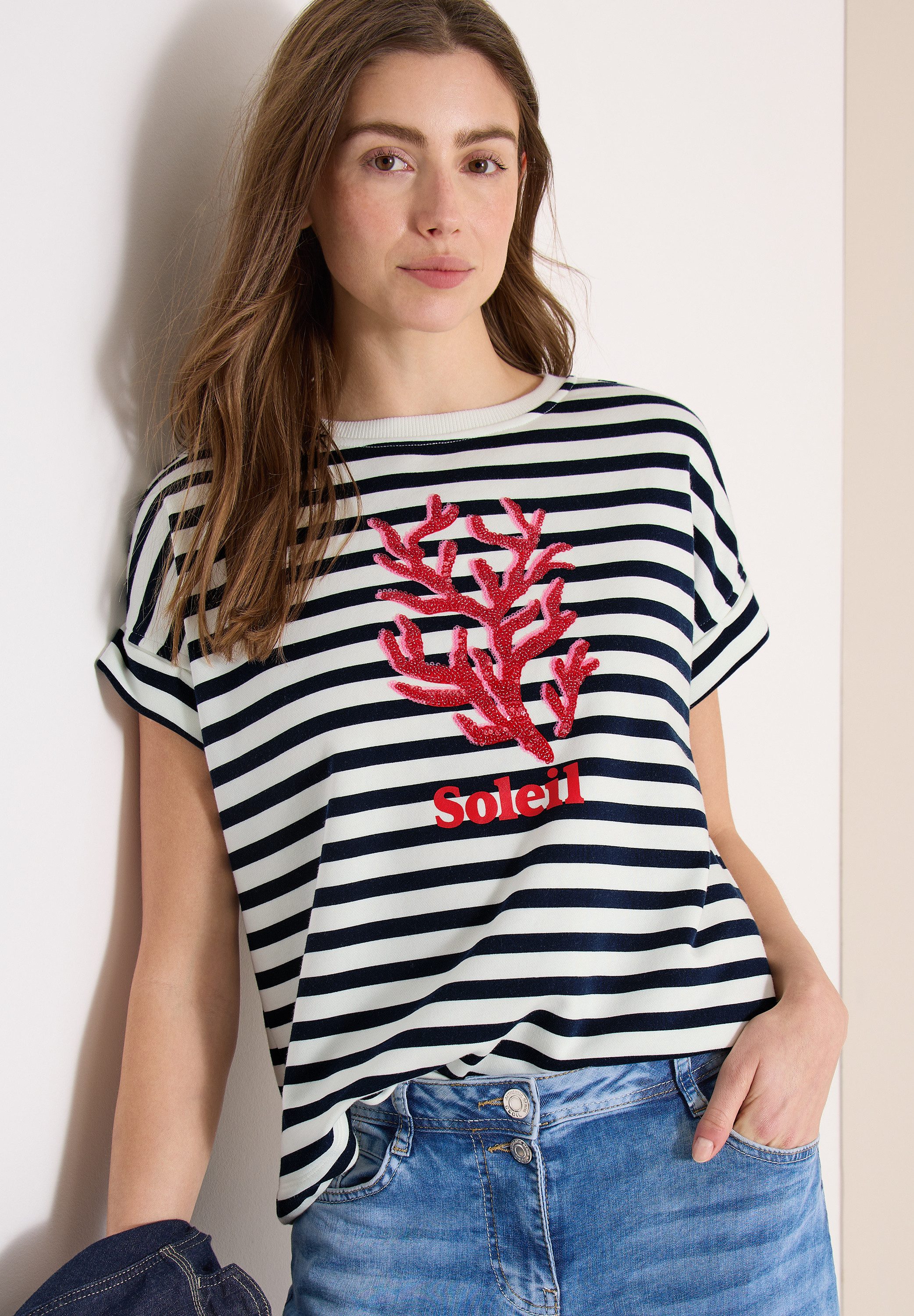 CECIL Sweatshirt im Streifen-Design