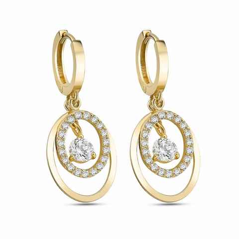 dKeniz Paar Ohrhänger 925/- Sterling Silber vergoldet Royal Ohrring