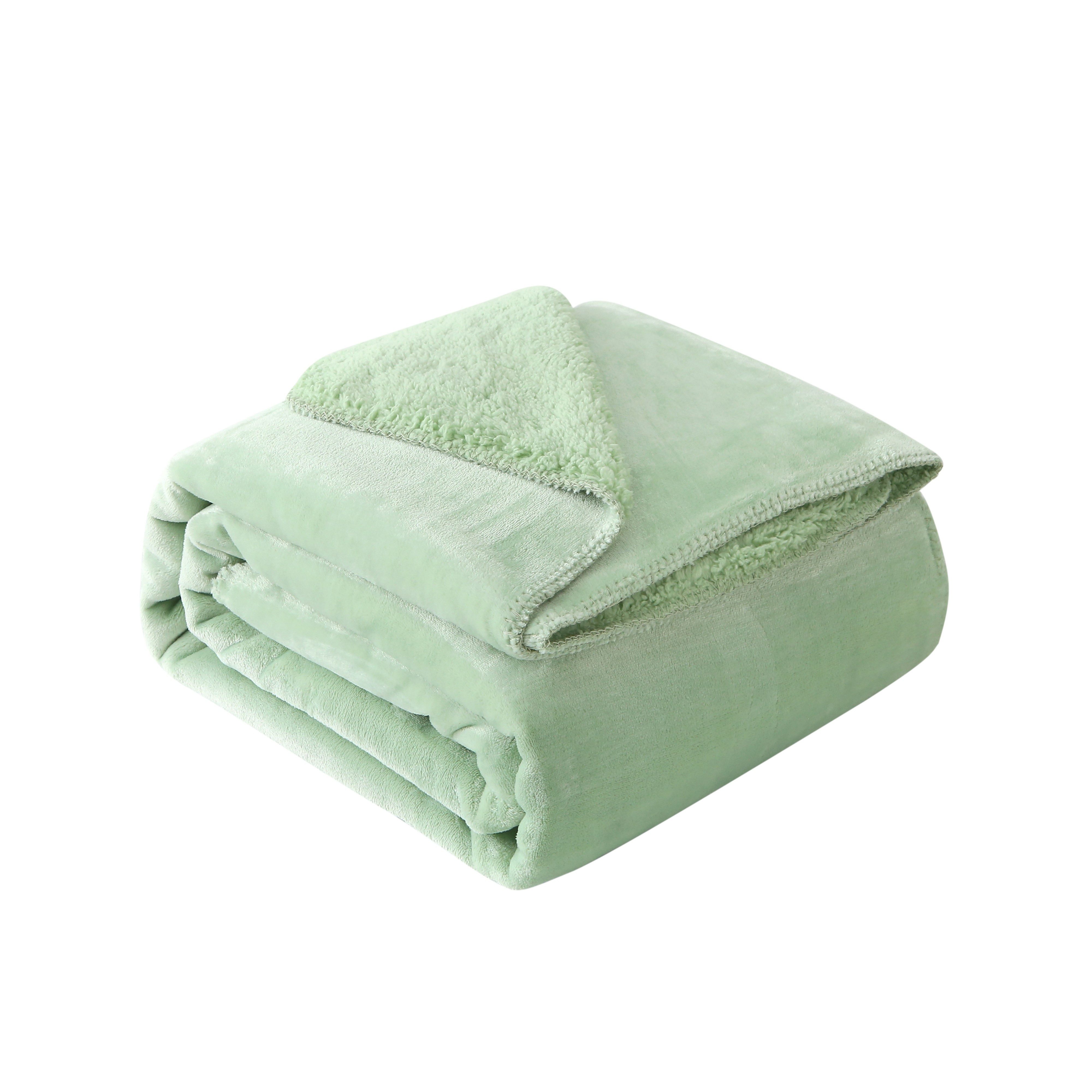 Wohndecke Sherpadecke, Kuscheldecke flauschig Mikrofaser Wohndecke, günstig online kaufen