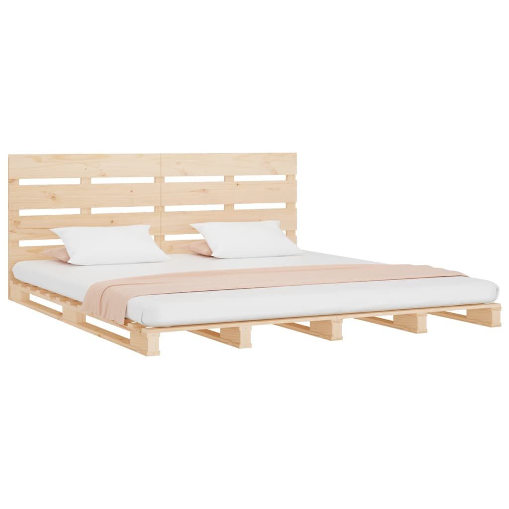 vidaXL Bett Massivholzbett ohne Matratze 180x200 Kiefernholz