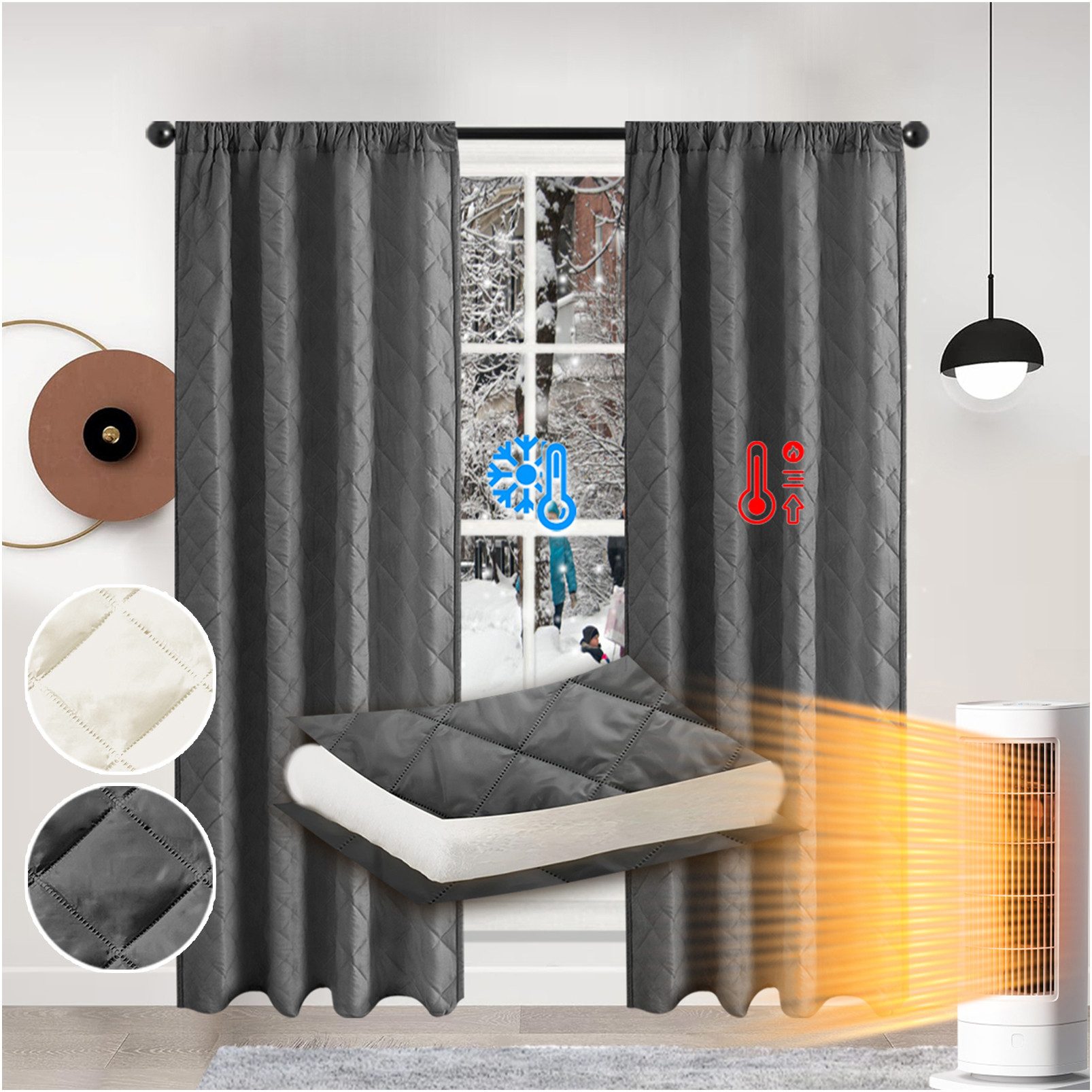 Blickdichte Gardinen 100x100cm – Thermovorhang In Lavendel, 1er Set