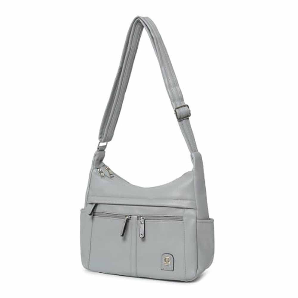ITALYSHOP24 Schultertasche Damen Tasche Vintage Shopper Umhängetasche Handtasche CrossOver Reise, Crossbody Leder Optik Reisetasche Henkeltasche City Bag Beuteltasche
