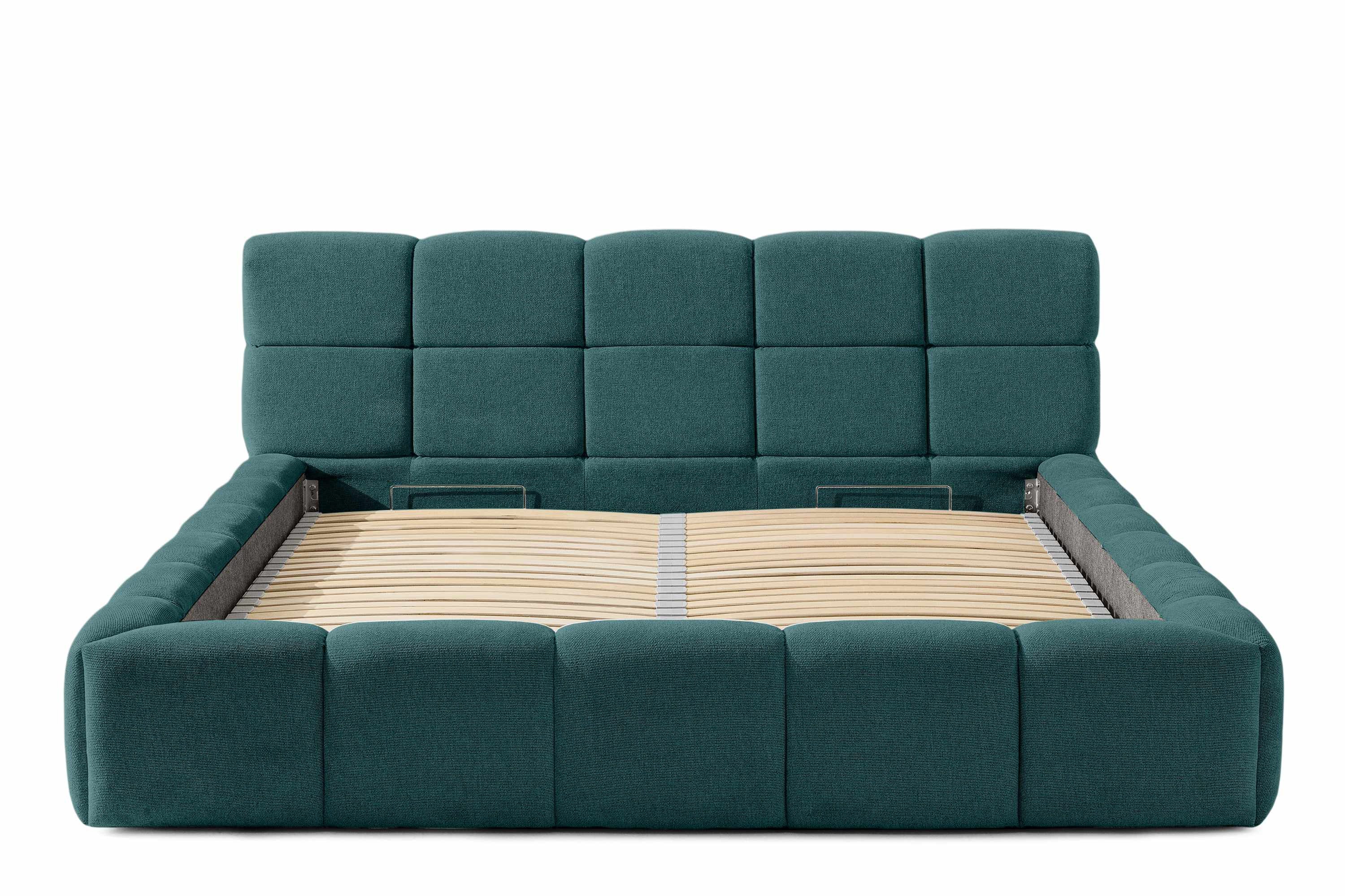 KONSIMO® Polsterbett Doppelbett AERI mit Stauraum, günstig online kaufen