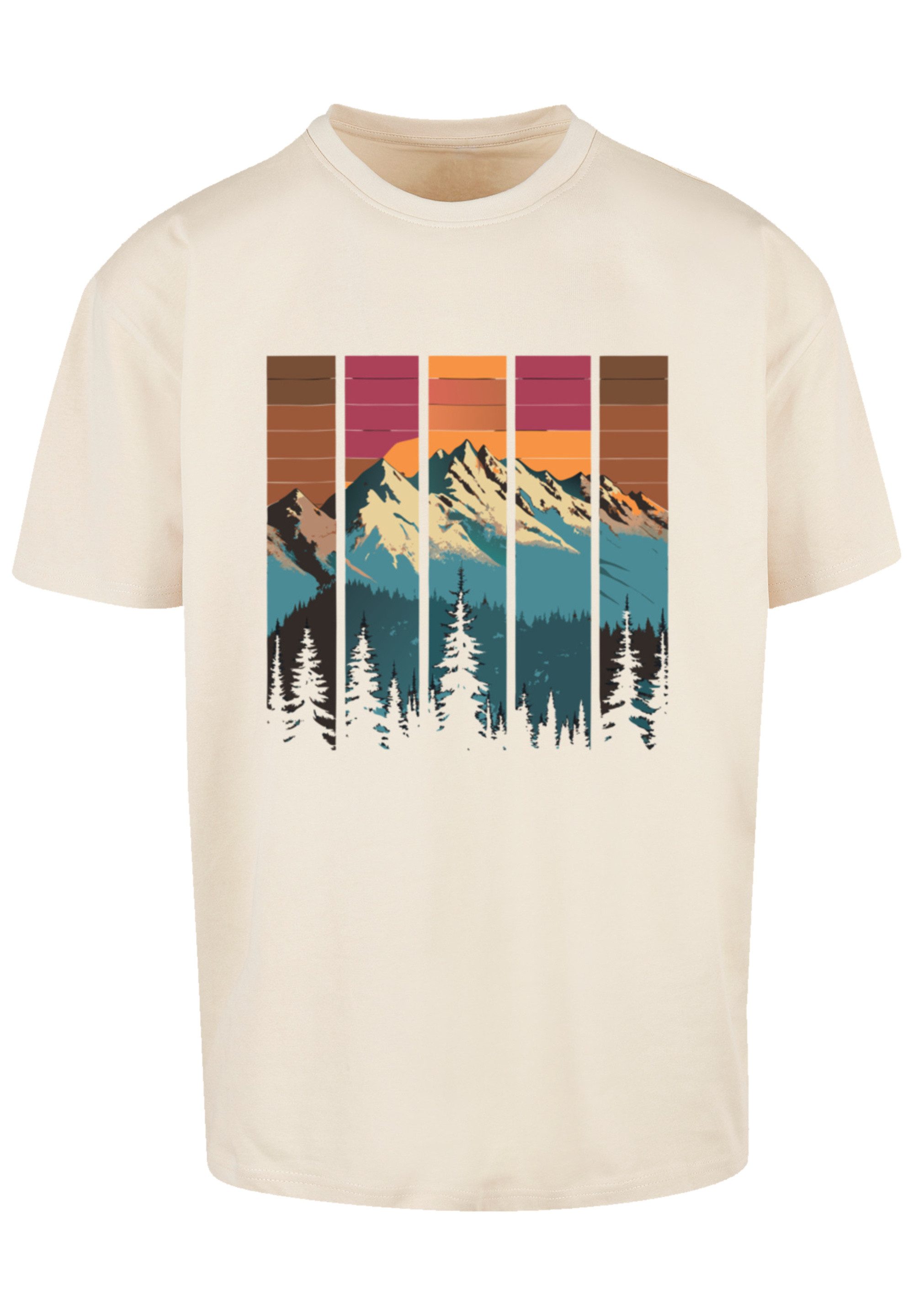 F4NT4STIC T-Shirt Berg Sonnenuntergang Retro Premium günstig online kaufen