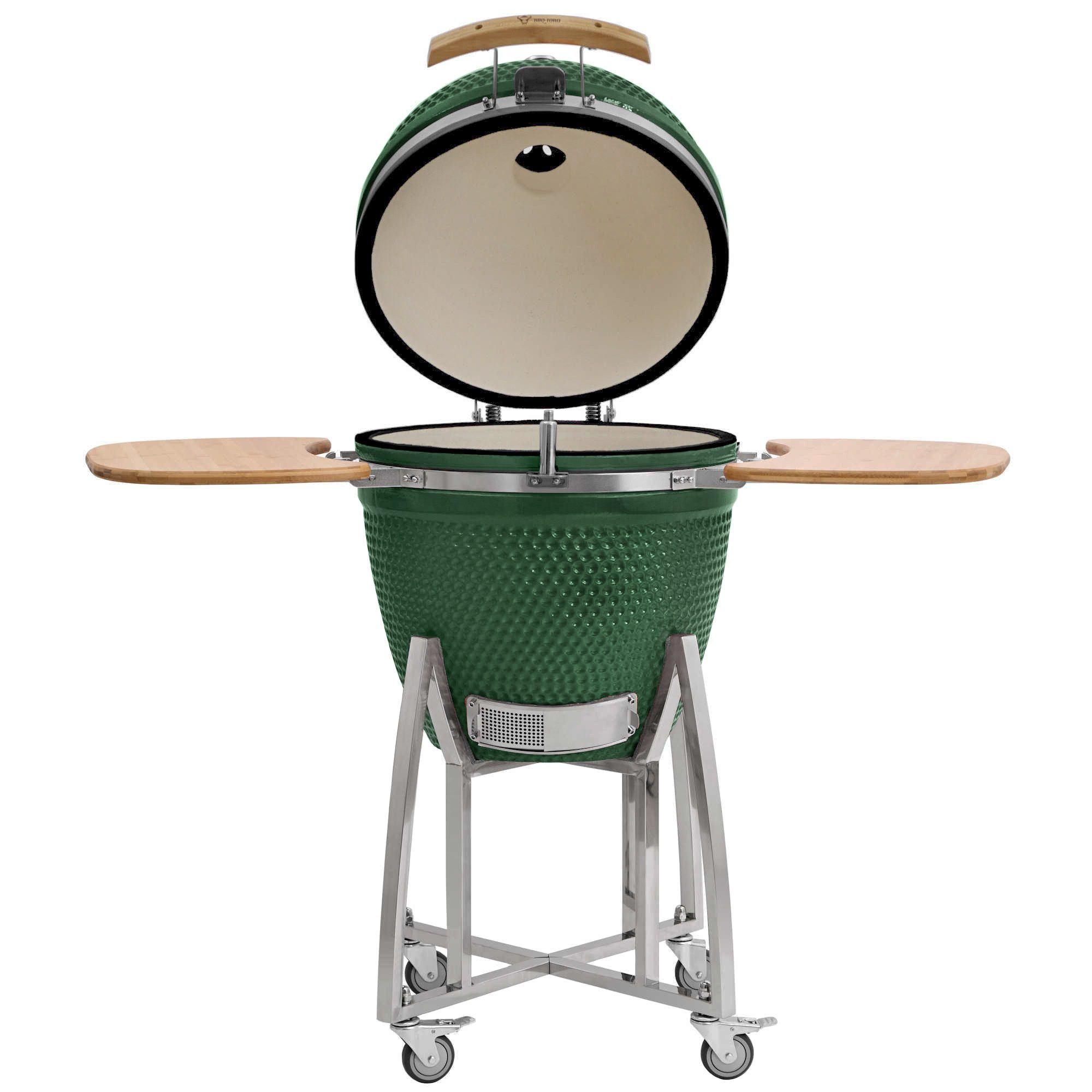 BBQ-Toro Keramikgrill Kamado Grill Holzkohlegrill "KURO" Ø 52 cm, Grün, Keramikgrill, High-End Holzkohlegrill, optimale Hitzespeicherung