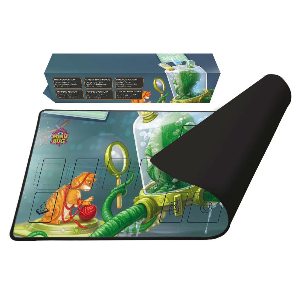 Nerdlab Spiel Mindbug Spielmatte - Mr. Green Spielunterlage Kartenspiel, Kartenspiel-Zubehör, UV-beständig