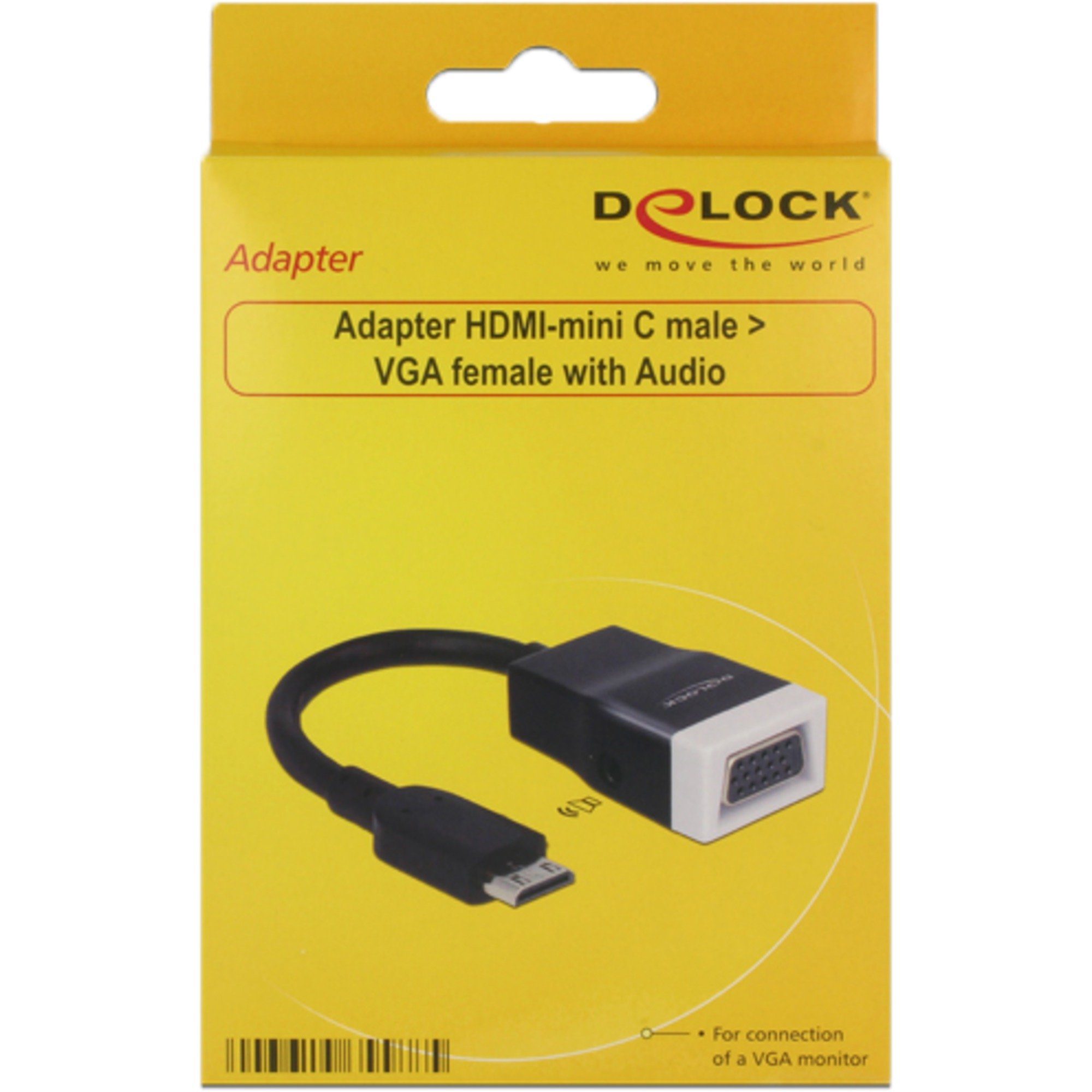 Audio- DeLOCK Bu, HDMI -> (15 Video-Adapter C St. cm VGA Adapter mini & Delock