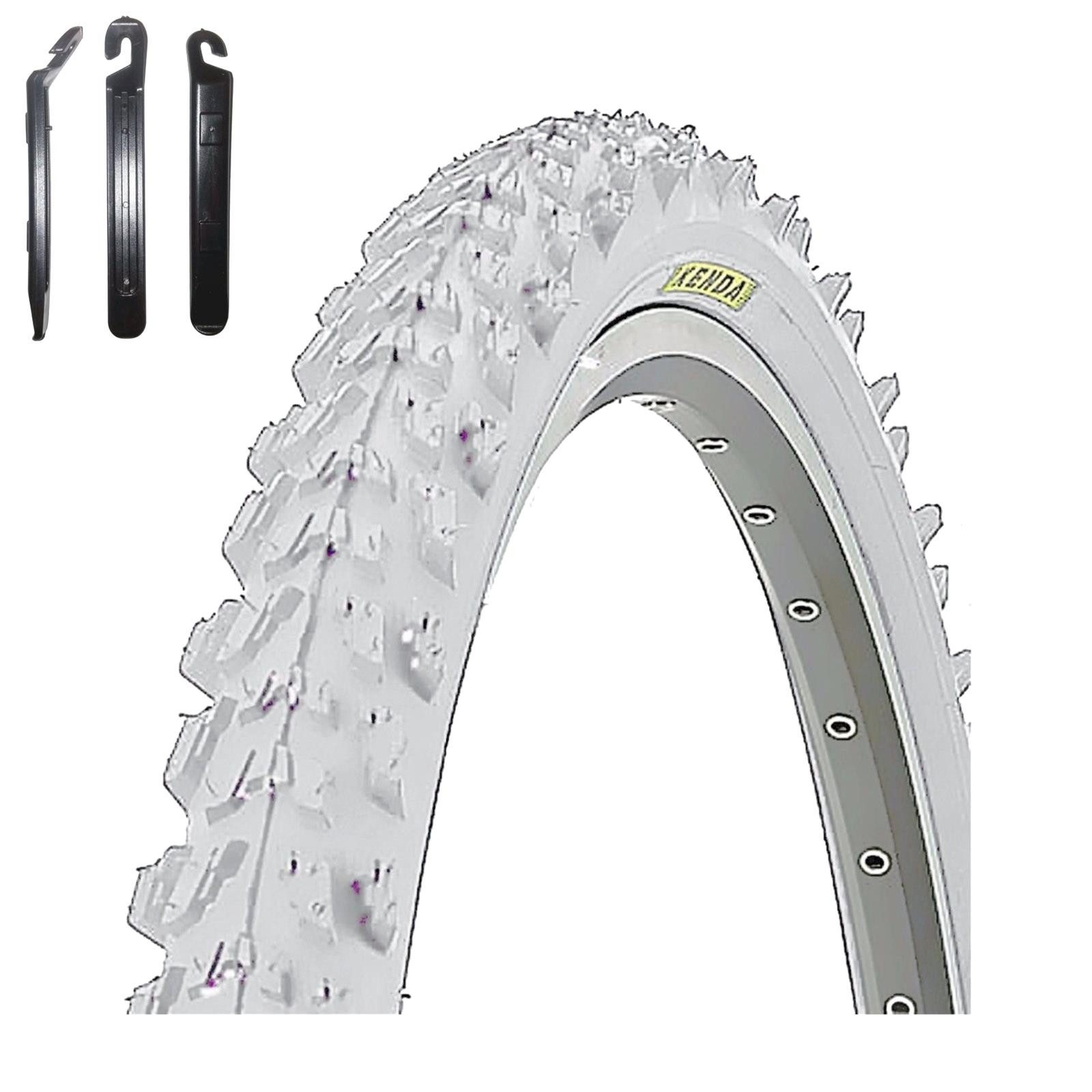 maxxi4you Fahrradreifen 1 x Kenda K-829 MTB 26 x 1,95 (50-559) Weiß inkl. Reifenheber