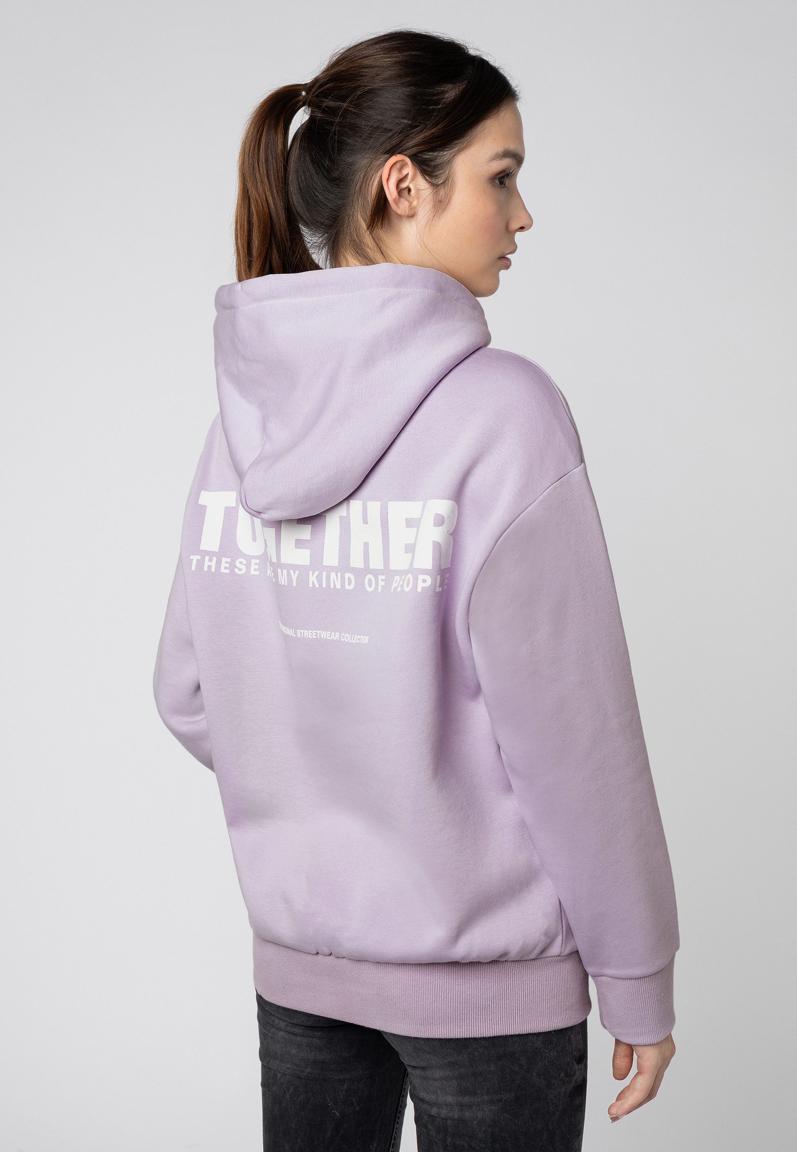 SUBLEVEL Kapuzenpullover Hoodie mit Backprint Sweater, günstig online kaufen