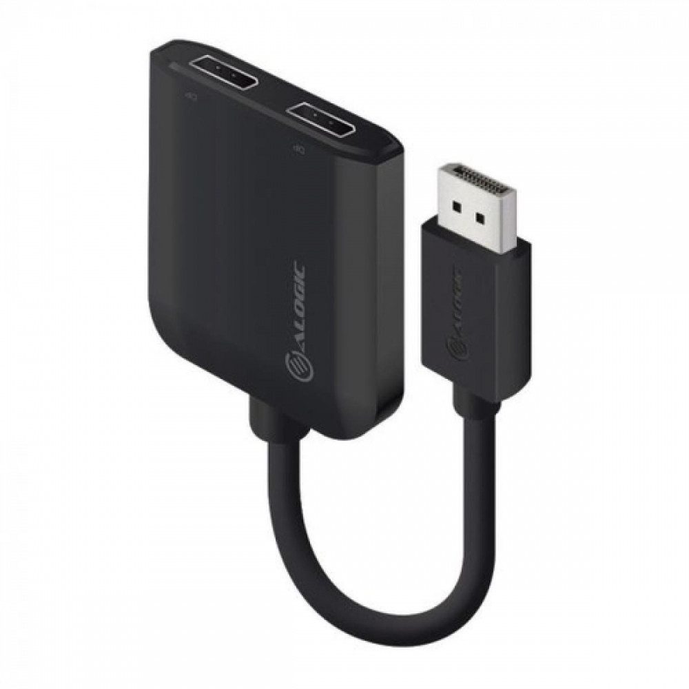 Alogic DP Stecker zu 2x DP Buchse Adapter für 4K-Anzeige. Audio- & Video-Adapter