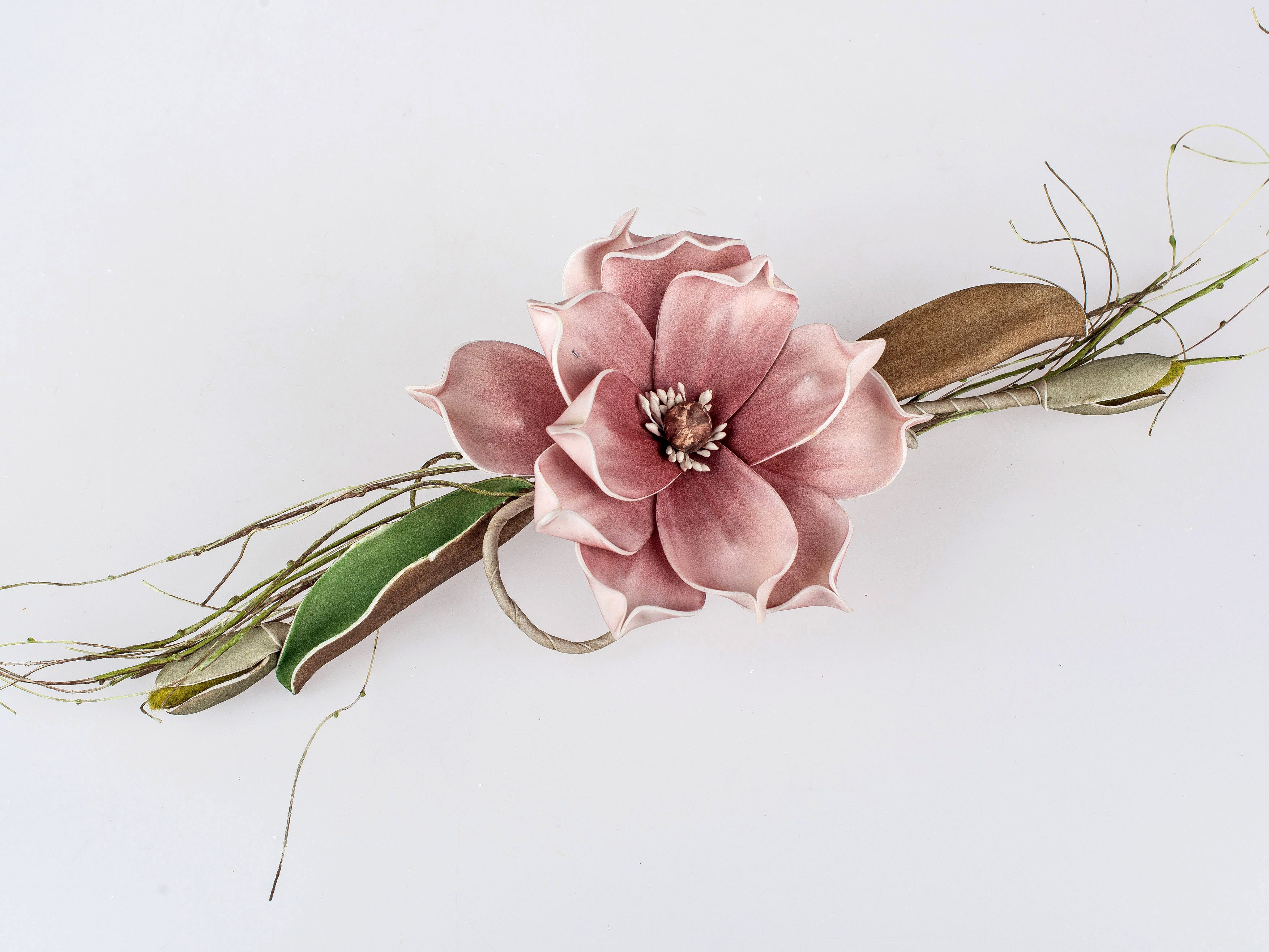 Kunstblume Foam Flower, formano, Höhe 8 cm, Höhe: 8cm, Farbe: Rosa, Motiv: Magnolie
