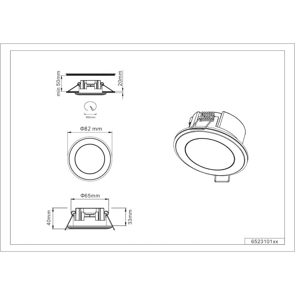 Deckenleuchte AURA 652310131 Einbauleuchten LED Leuchten weiß TRIO 5W matt