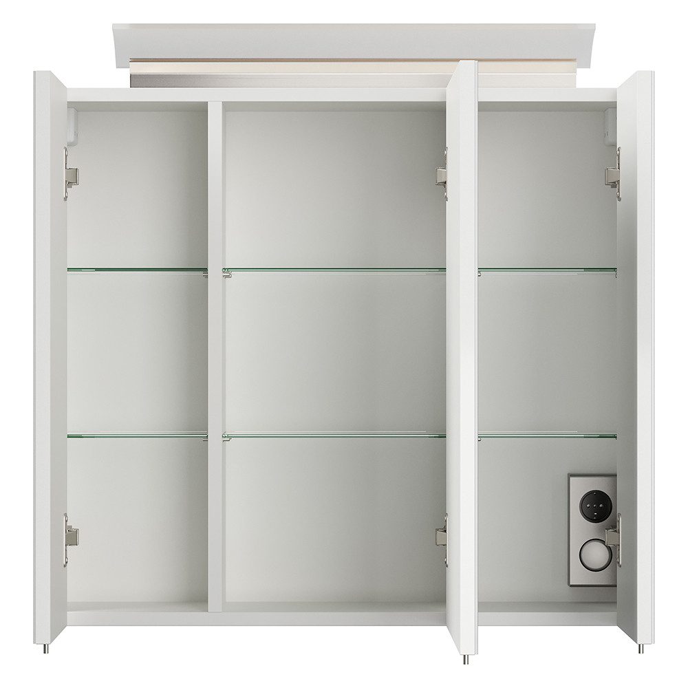 Lomadox Spiegelschrank BATLEY-02 70cm breit, weiß günstig online kaufen