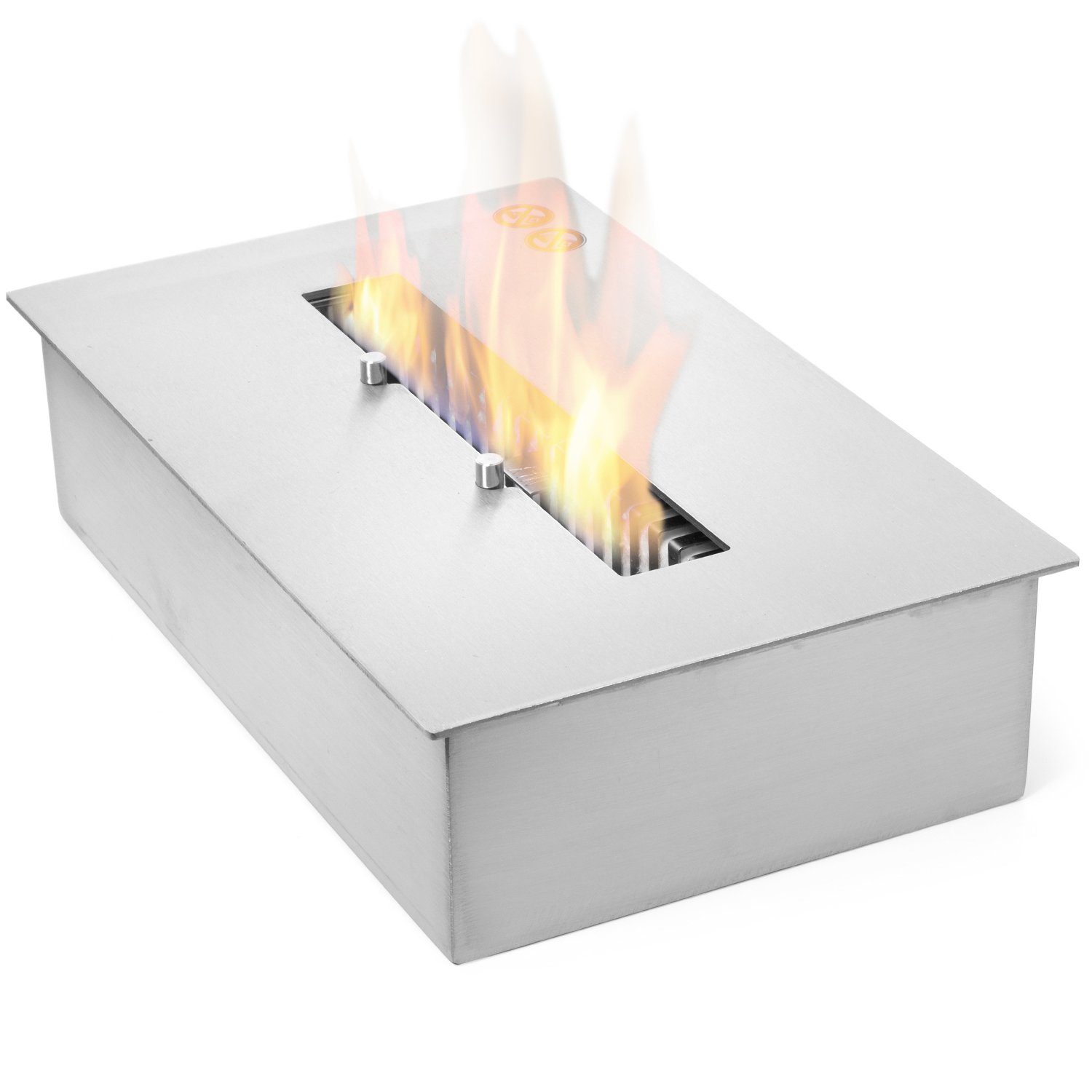 Moritz Dekokamin Brennkammer 2,5 Liter Doppelwandig I Bioethanol Einsatz Edelstahl, Edelstahl, Standkamin Ethanolbrenner Glasfeuer Terrassenfeuer Kamin
