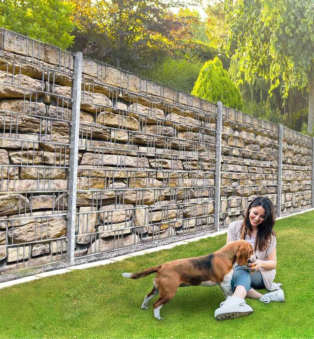 Thumbnail - MyMaxxi Sichtschutzstreifen Sichtschutzstreifen Infinity Steine Sichtschutz Garten Zaun, (Stone)