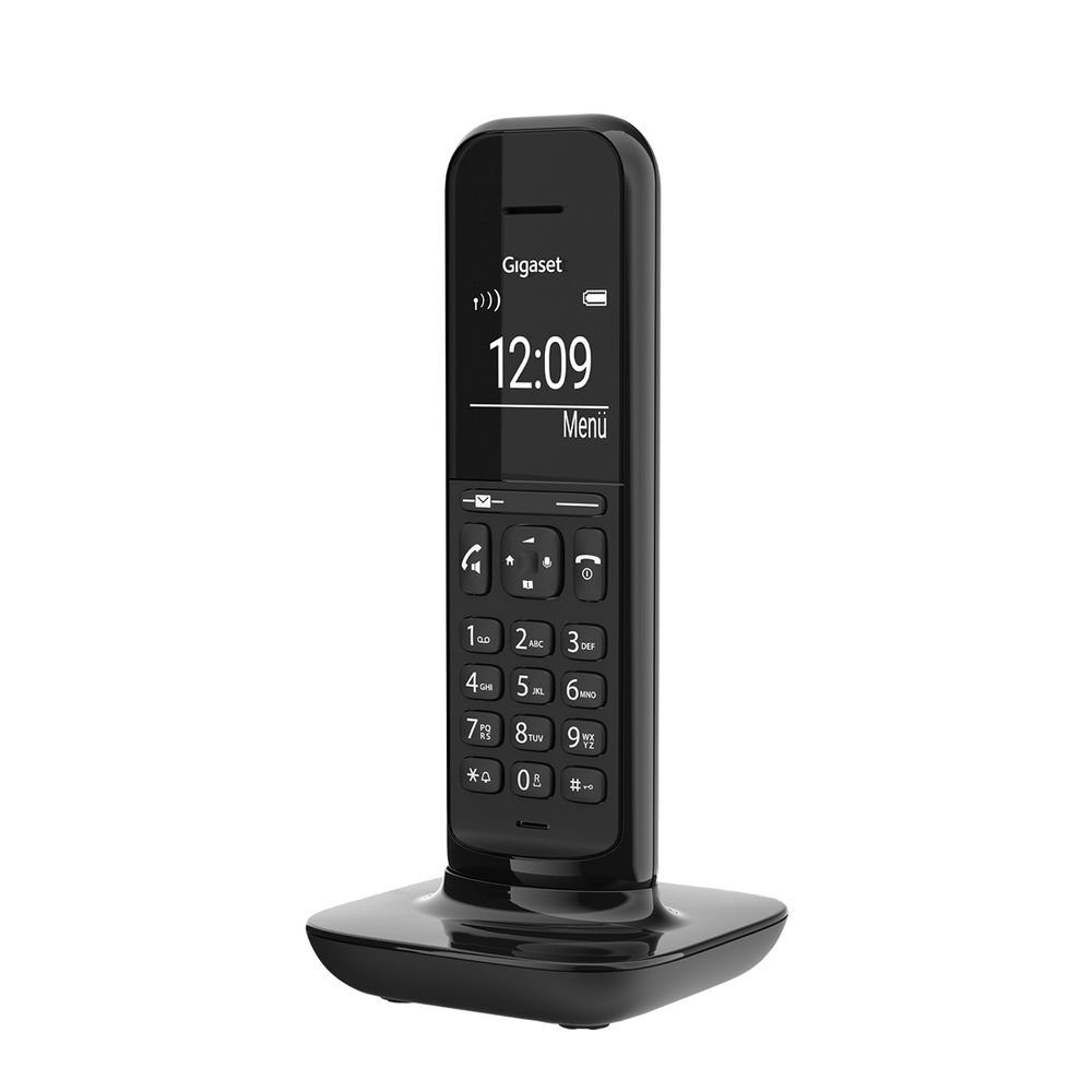 Gigaset Hello Gigaset (Phone) - Schnurloses IP Design-Telefon zum direkten  Anschluss an die Fritzbox oder andere Router - Schwarz Schnurloses DECT- Telefon