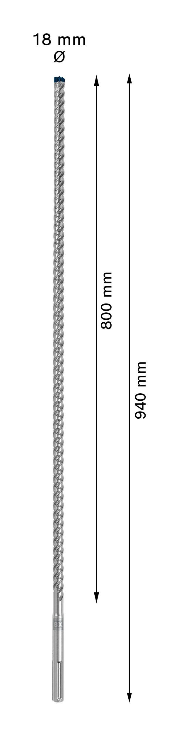 max-8X, 18 Universalbohrer 940 - BOSCH x mm SDS Expert x 800 Hammerbohrer