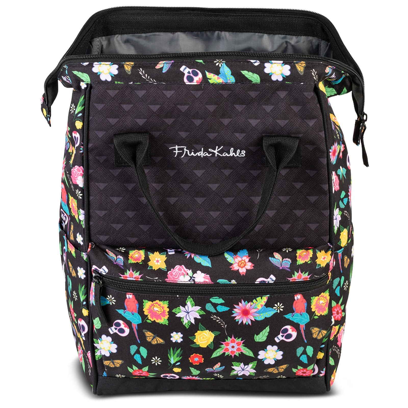Frida Kahlo Rucksack Frida Kahlo Rucksack schwarz Polyester (Cityrucksack), Damen Cityrucksack Polyester, schwarz ca. 37cm hoch – Bild 4 von 5