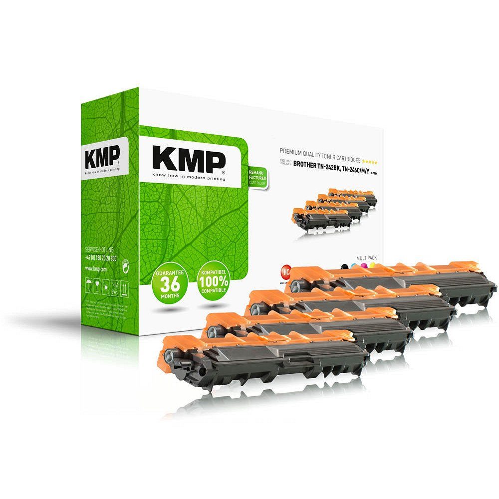 KMP Tonerkartusche 1 Toner-Set B-T58V ERSETZT Brother TN-242BK / TN-246C/M/Y