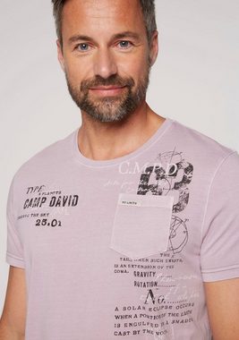 CAMP DAVID T-Shirt mit Kontrastnähten