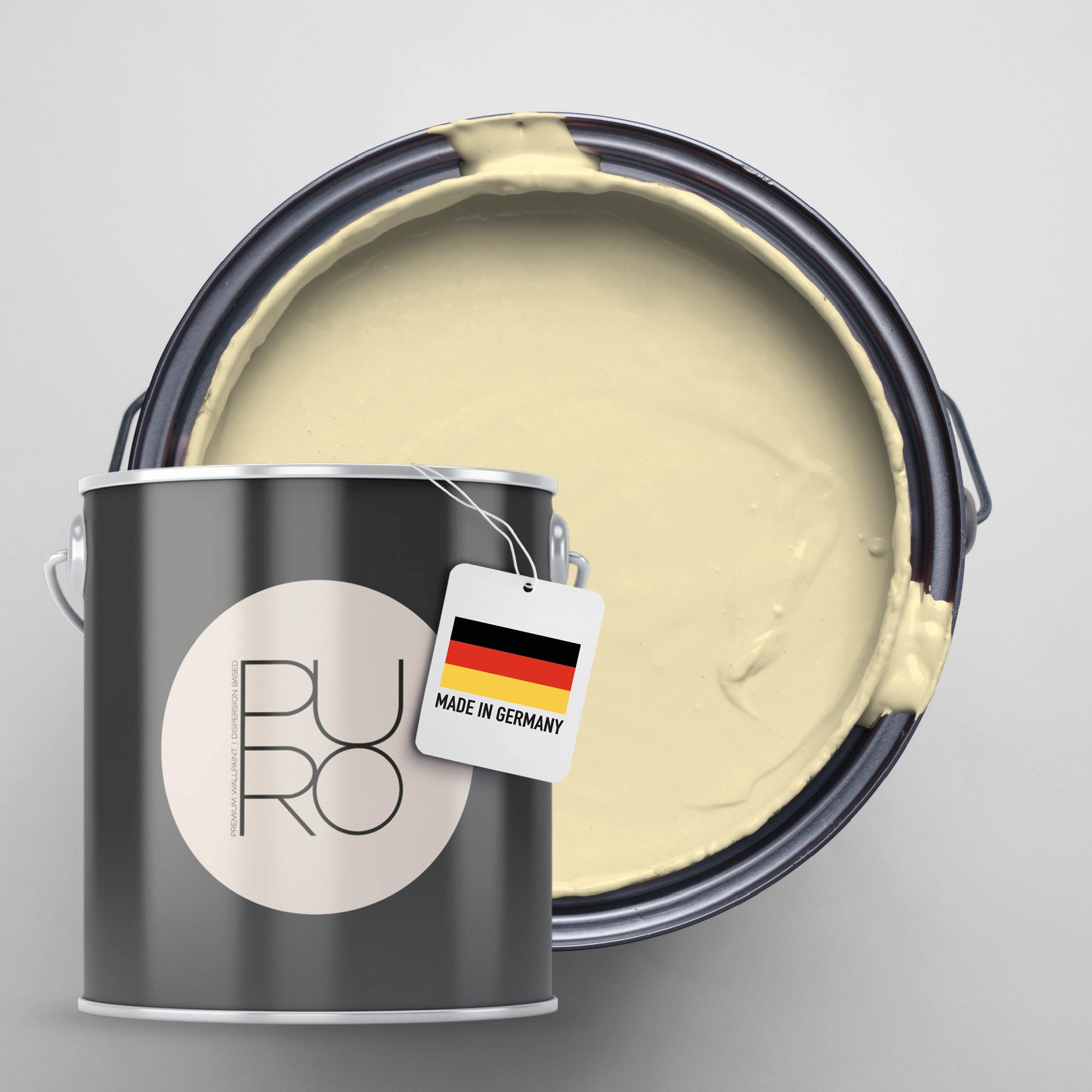 A.S. Création Wandfarbe Premium Innenwandfarbe PURO Tuchmatt smooth saffron, ideal für Wohnzimmer, Schlafzimmer, Flur und Küche, Farbwelt Orange