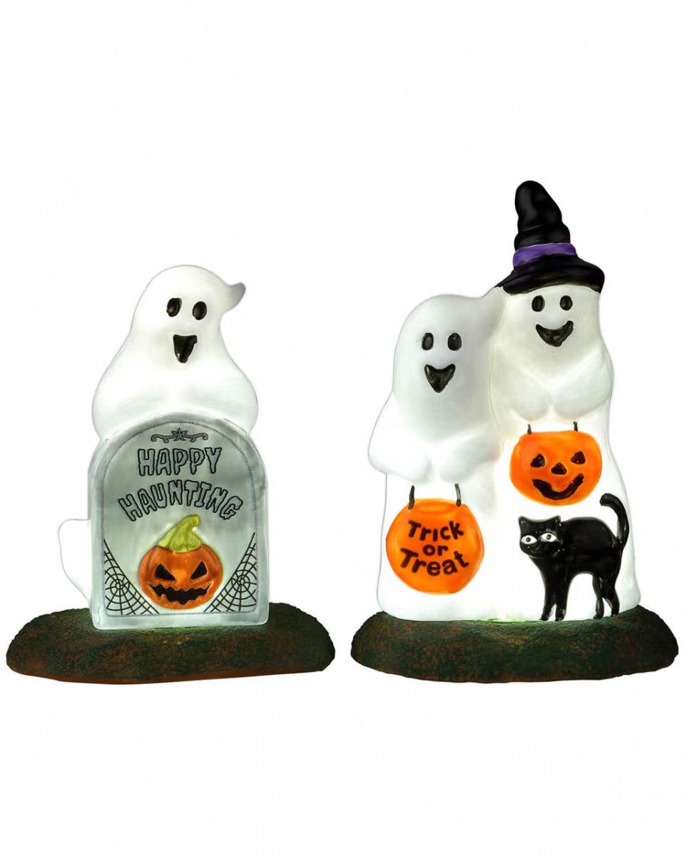 LeMax Dekofigur Happy Halloween Ghosts - Lemax Spooky Town 2er Set