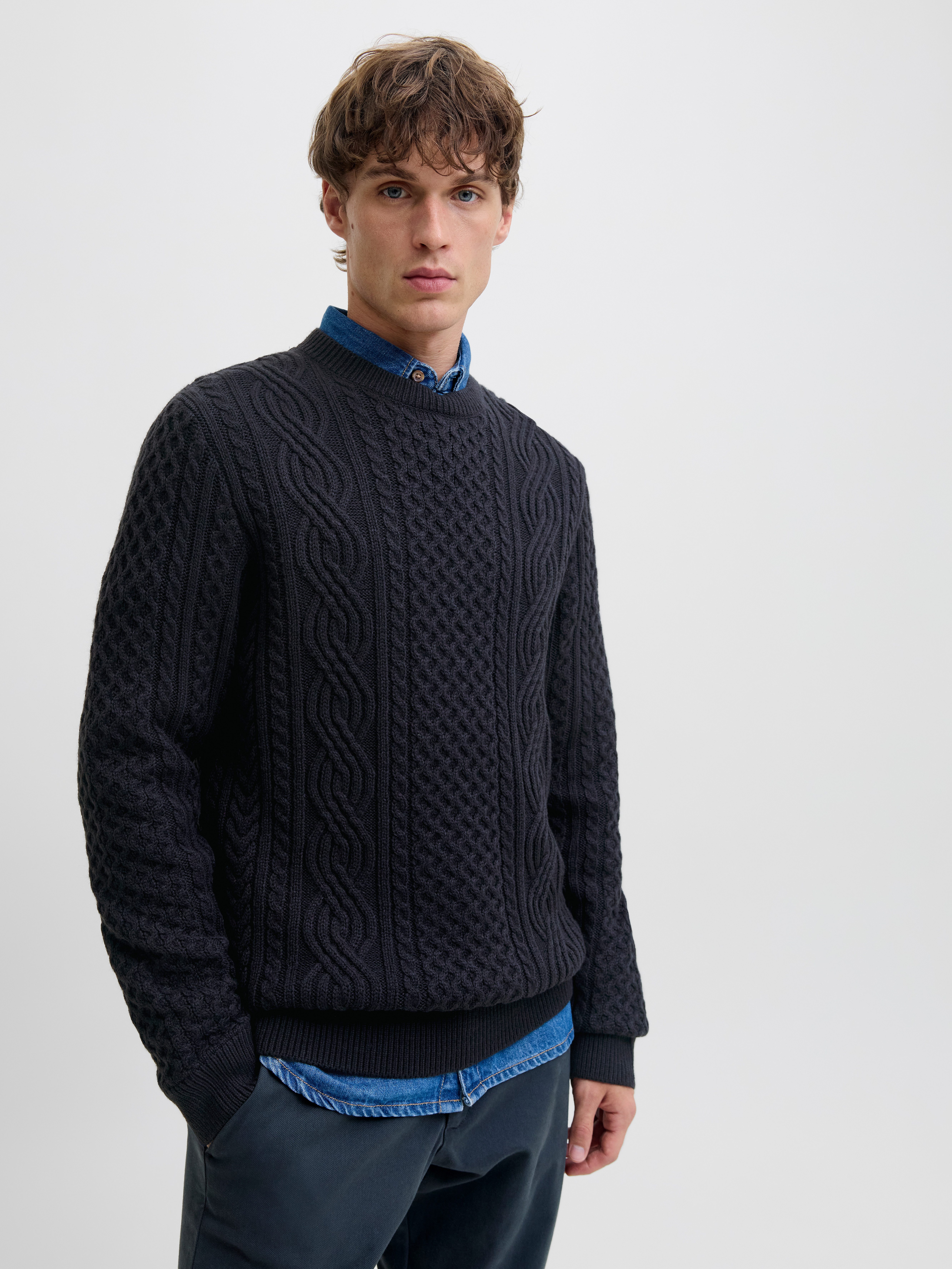 Jack & Jones Strickpullover JPRBLUSEAN KNIT CABLE CREW NECK SN günstig online kaufen