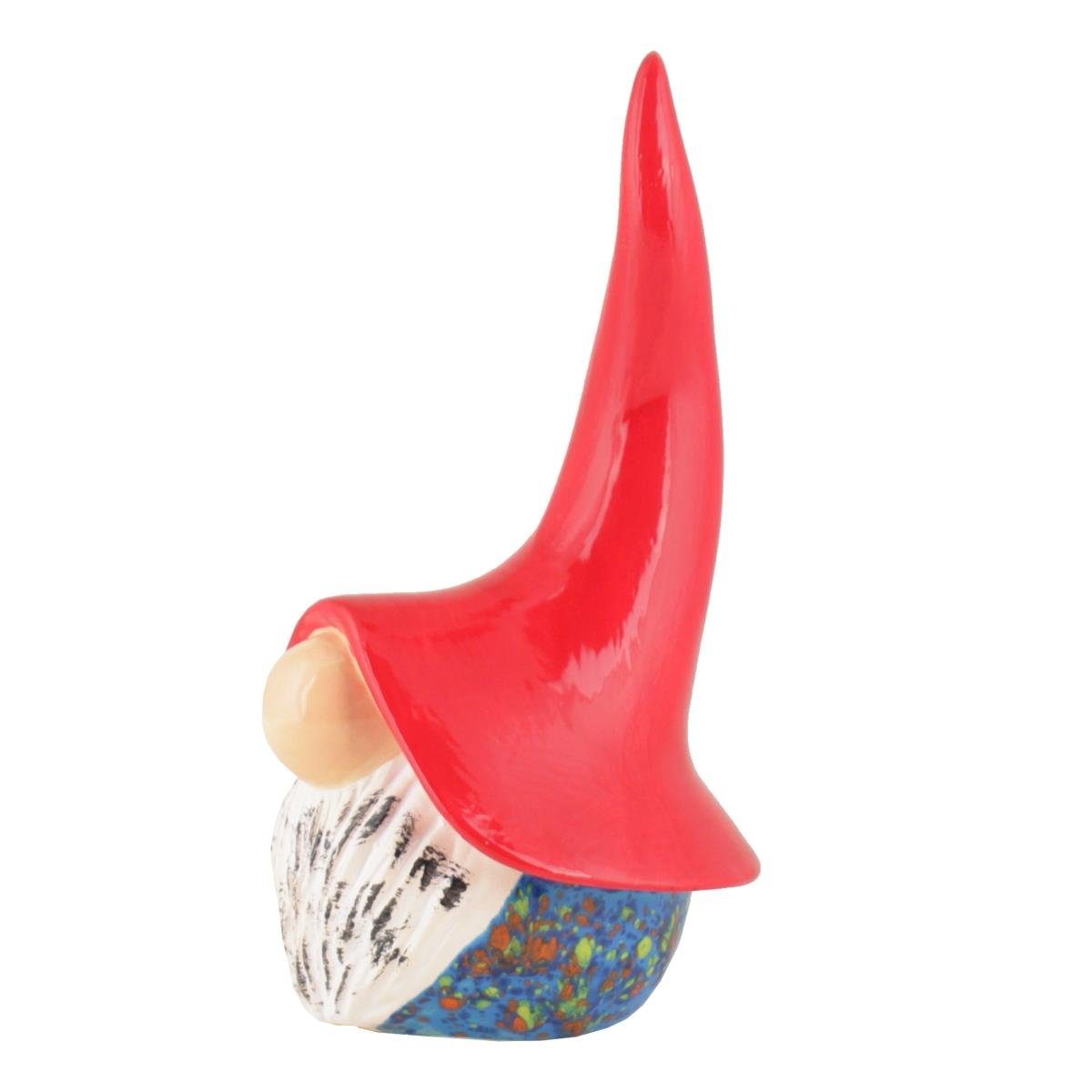 Tangoo Gartenfigur Tangoo Keramik-Wichtel mittelblau gesprenkelt ca 24cm H, (Stück)