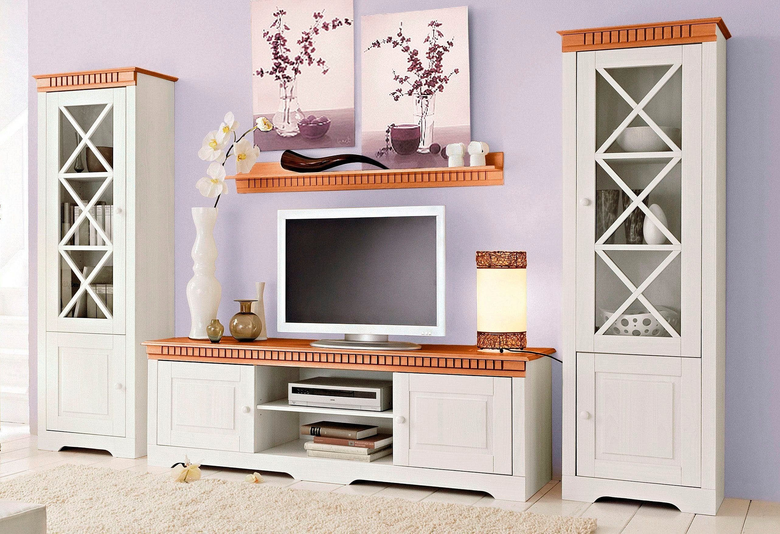 Home affaire Wohnwand Lisa, (Set, 3-St), bestehend aus zwei Vitrinen und ei günstig online kaufen