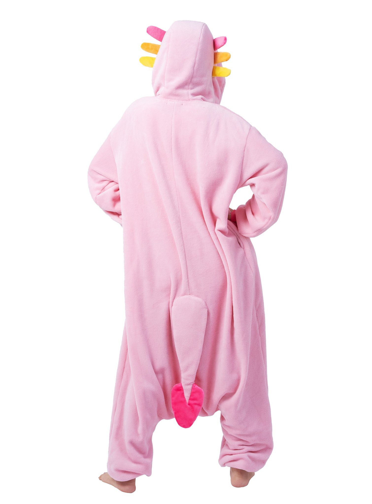 Metamorph Kostüm Axolotl Kigurumi, Das Original aus Japan: kuscheliger Onesie von Sazac
