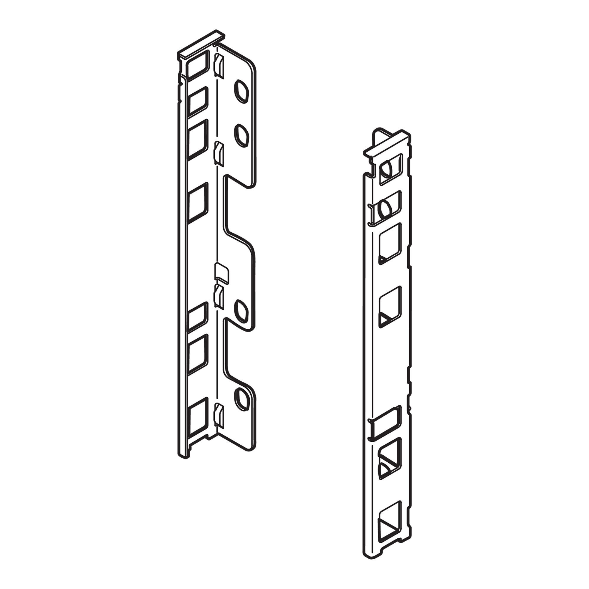 blum Teleskop-Vollauszug Blum Holzrückwandhalter LEGRABOX Höhe C (193 mm) links/rechts Seidenwe