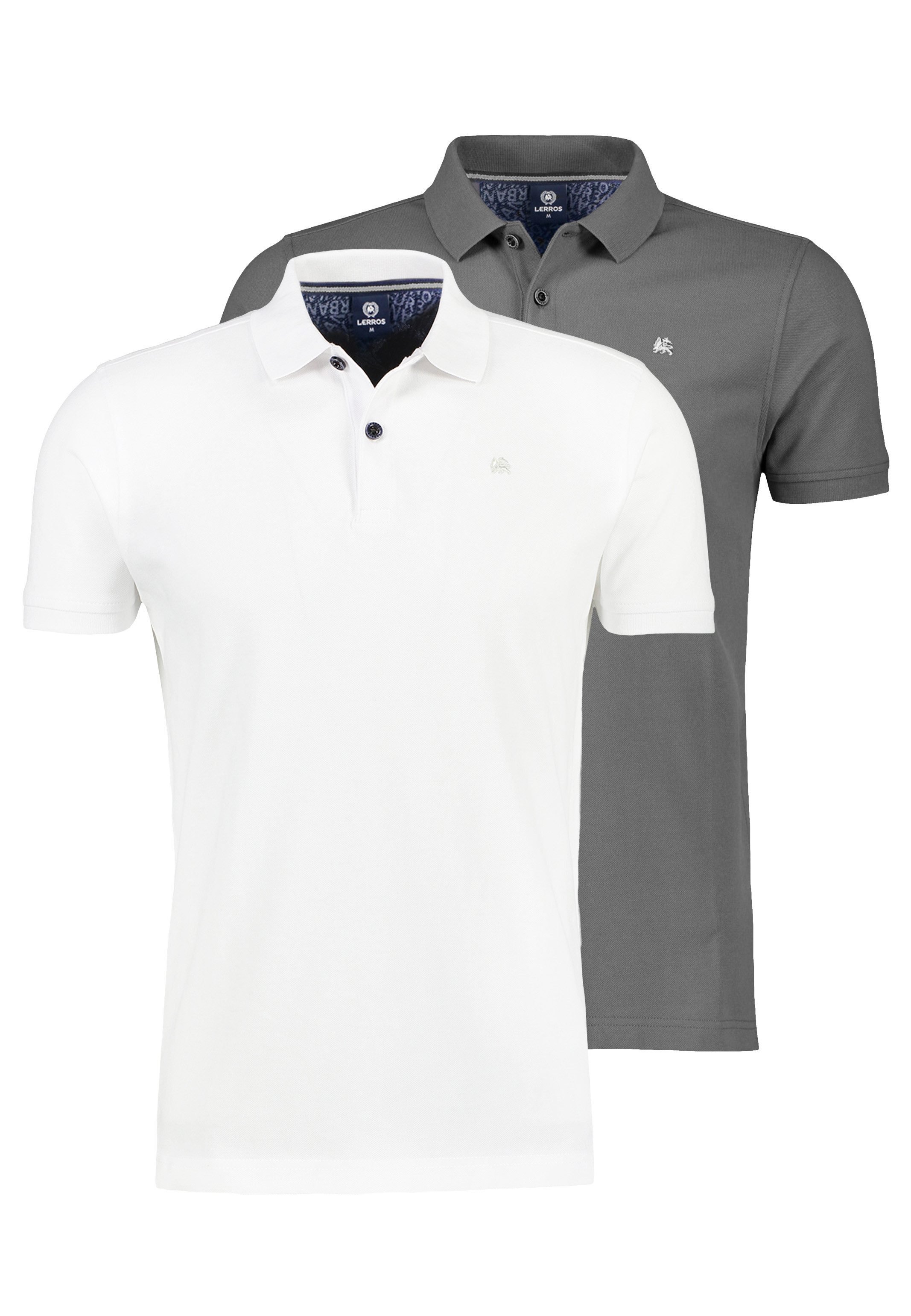 LERROS Poloshirt 2er Pack Basic (Spar-Set, 2-tlg) Poloshirt - Baumwolle - Atmungsaktiv - Feine Piquéqualität