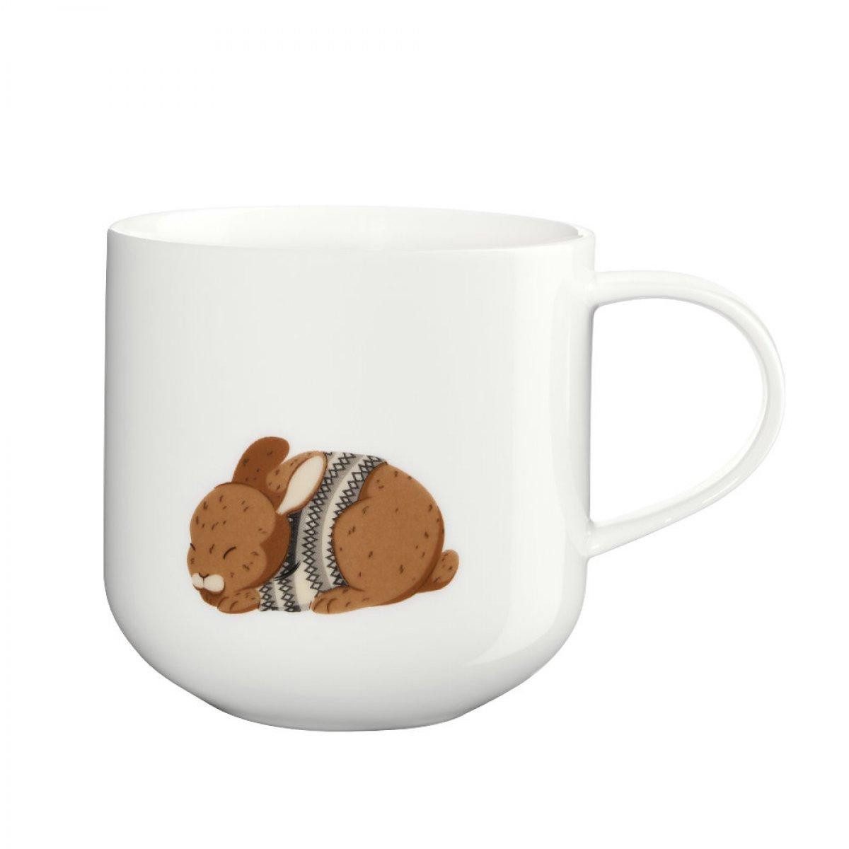 ASA SELECTION Kinderbecher Asa Henkelbecher Coppa Winter Animals Rabbit (400ml)