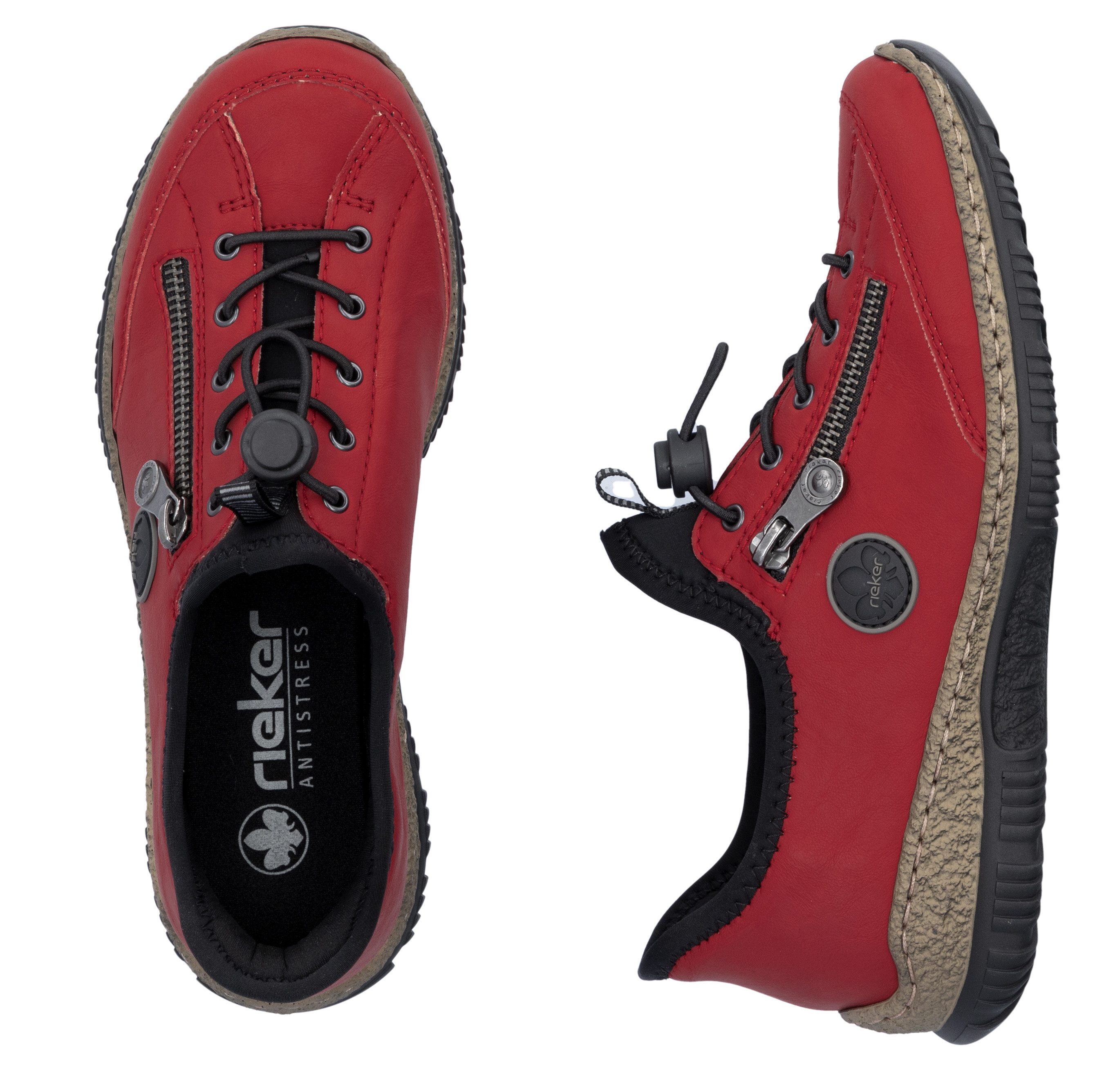 Rieker Ready2GO Slip-On Sneaker, Schlupfschuh, Freizeitschuh, Halbschuh mit MemoSoft-Ausstattung
