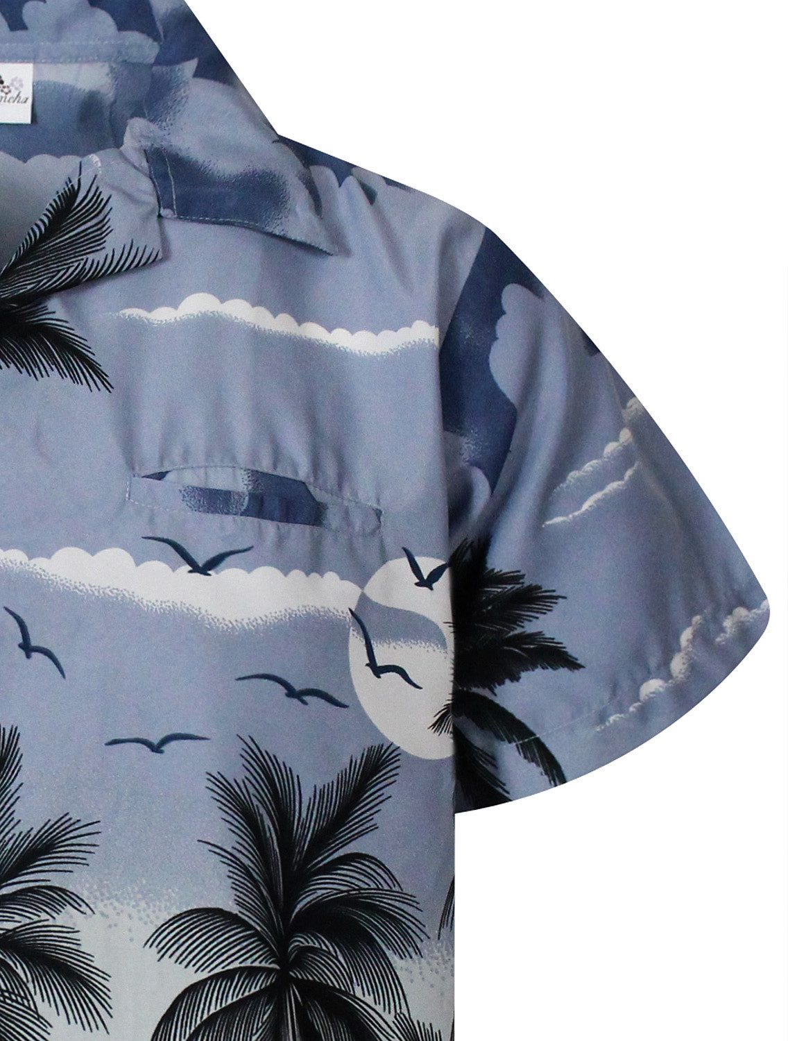 King Kameha Hawaiihemd Beach, Herren, Übergrößen 7XL-12XL, Kurzarm, Front-Tasche