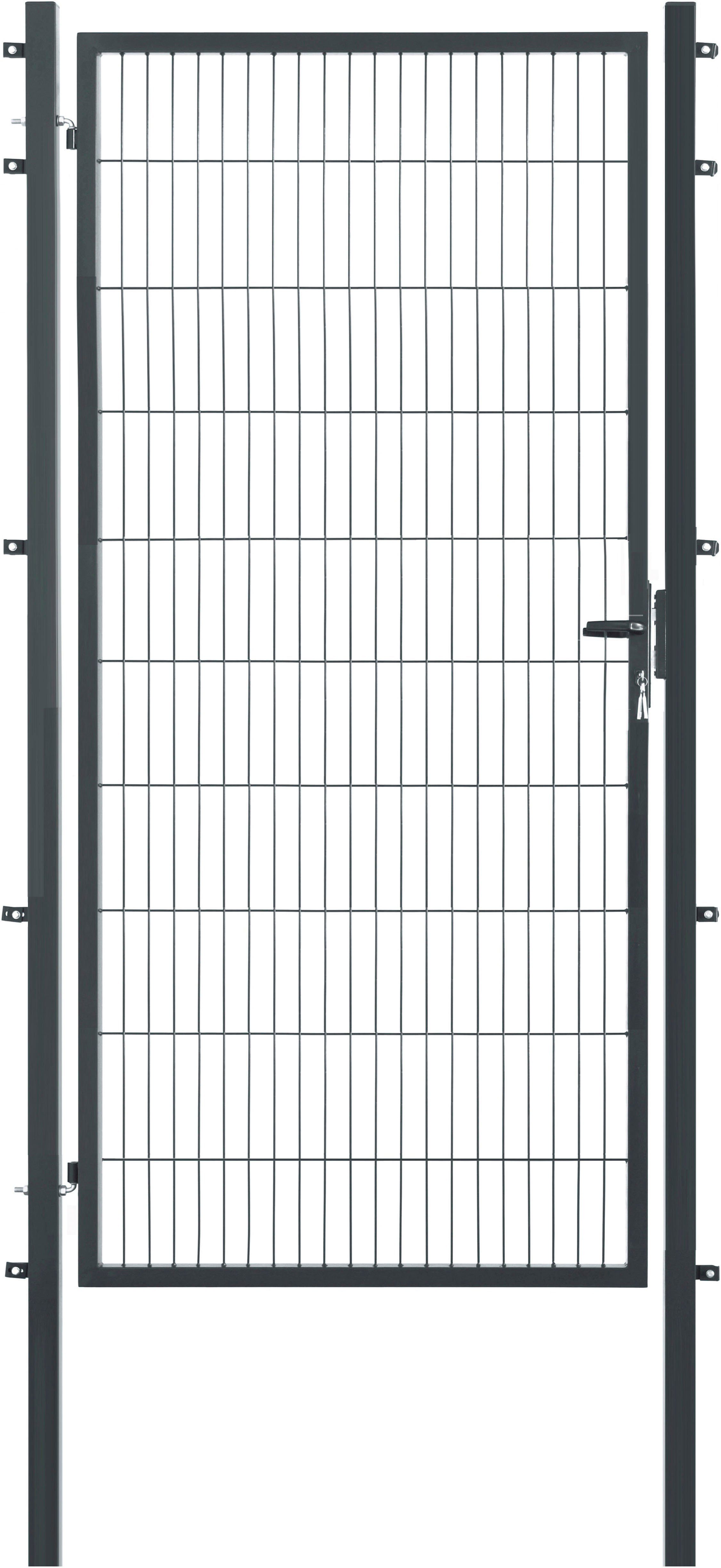 GARDEN 'N' MORE Zauneinzeltür Einzeltor Premium, (Set), 203 cm hoch, anthrazit